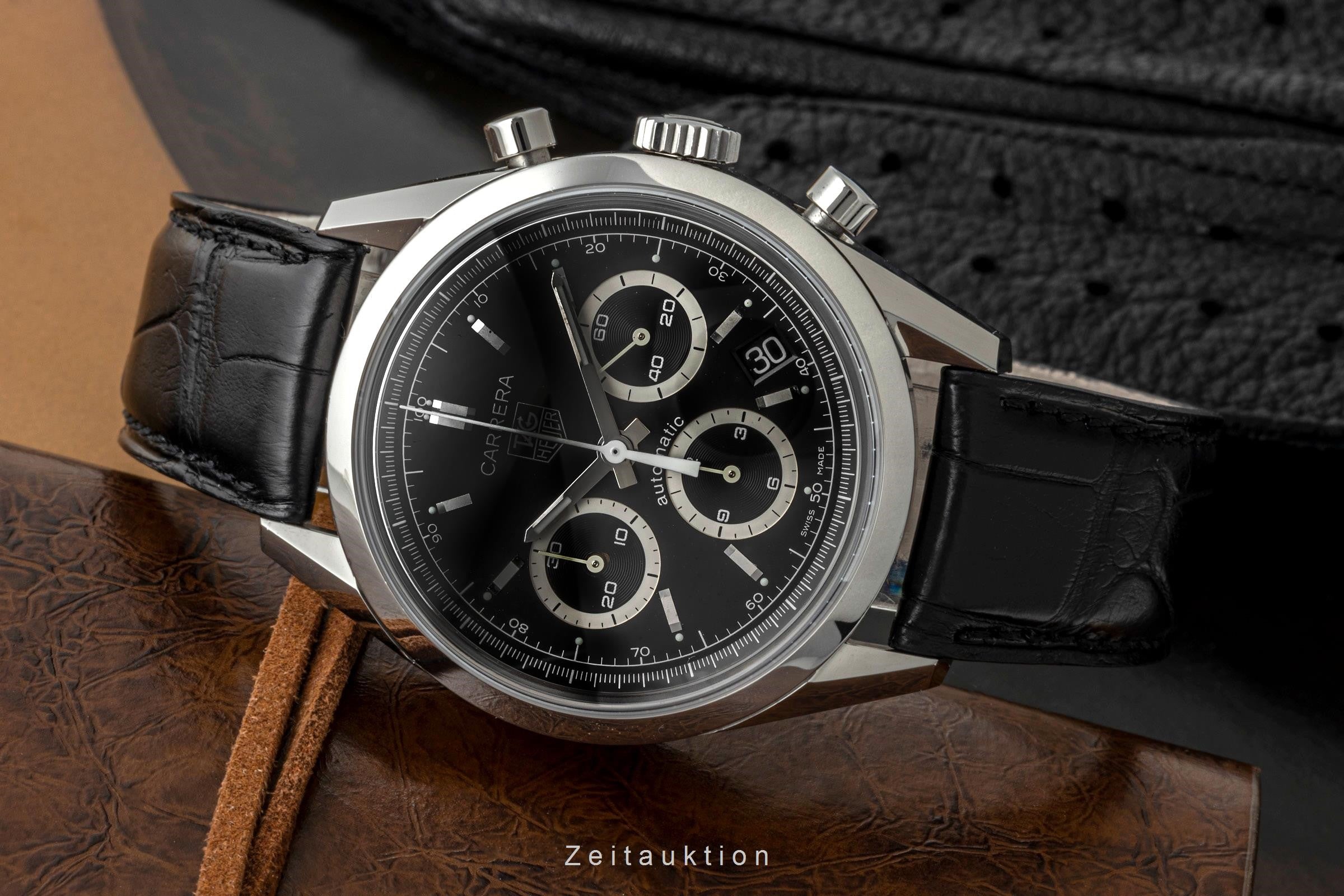 Tag Heuer Carrera chronograph steel automatic Kal. 17 Ref. CV2113