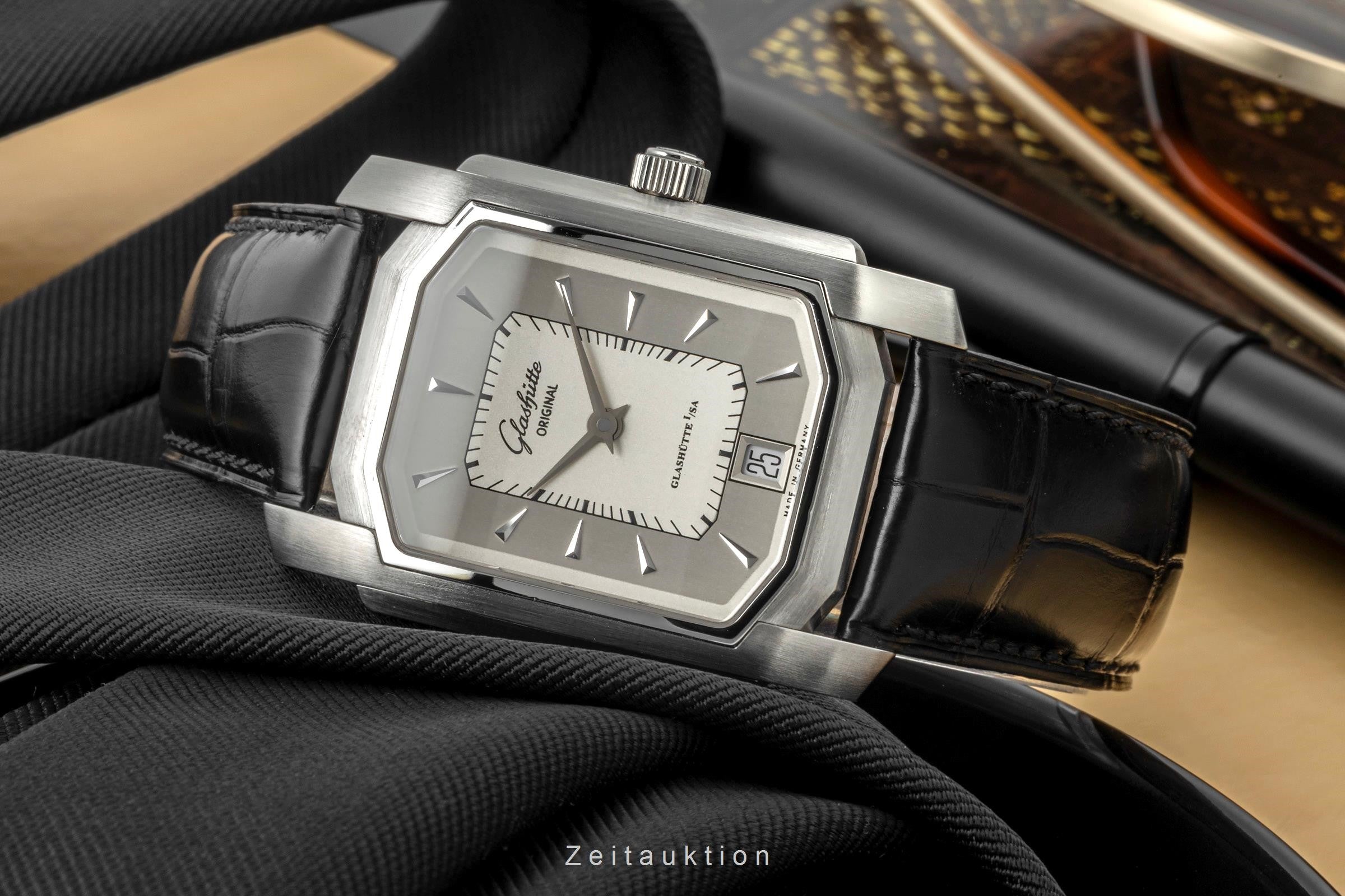 Glashütte Senator acciaio automatismo orologio da uomo 39-20-01-01-04  [2400487]