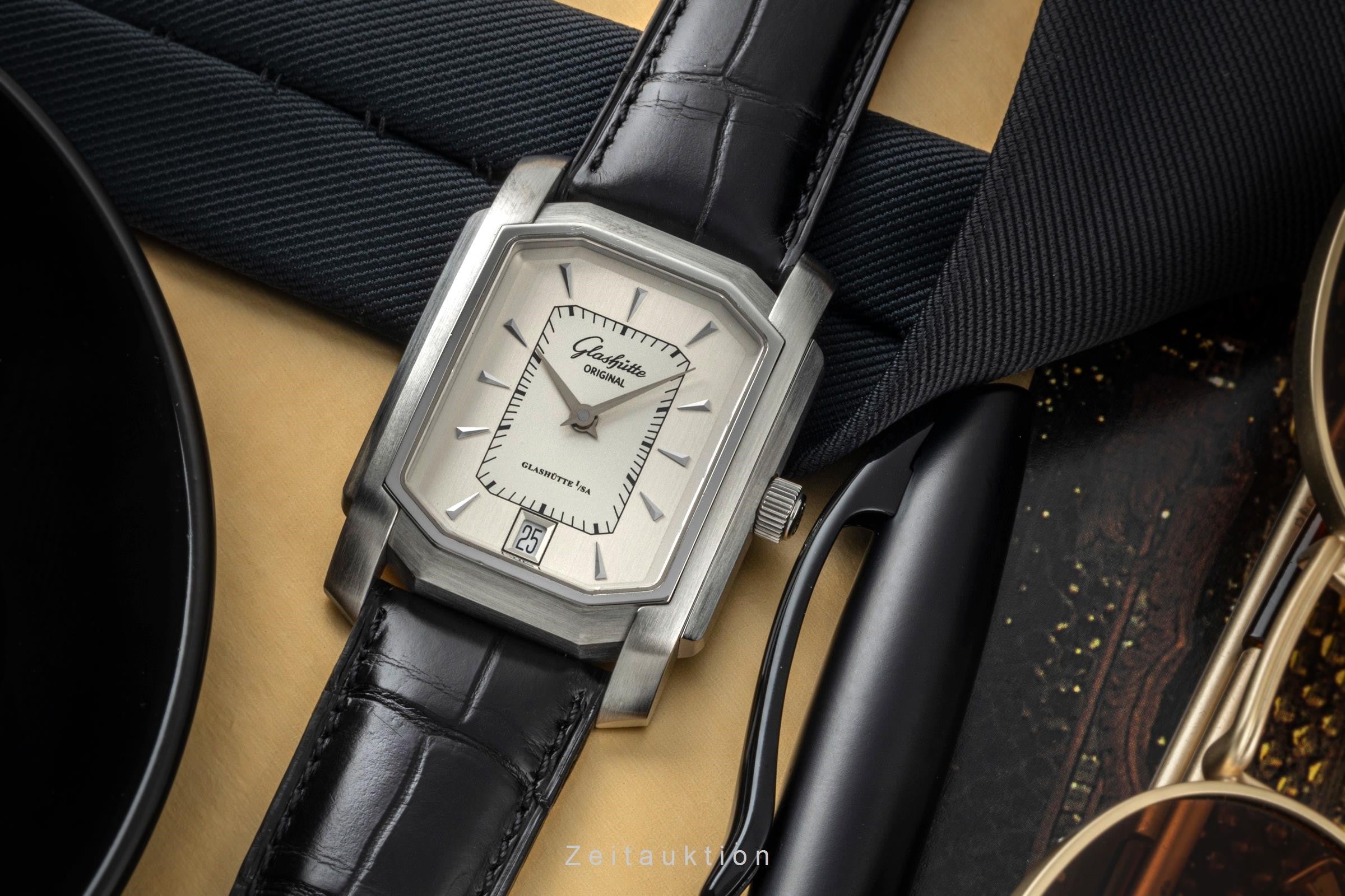 Glashütte Senator acciaio automatismo orologio da uomo 39-20-01-01-04  [2400487]