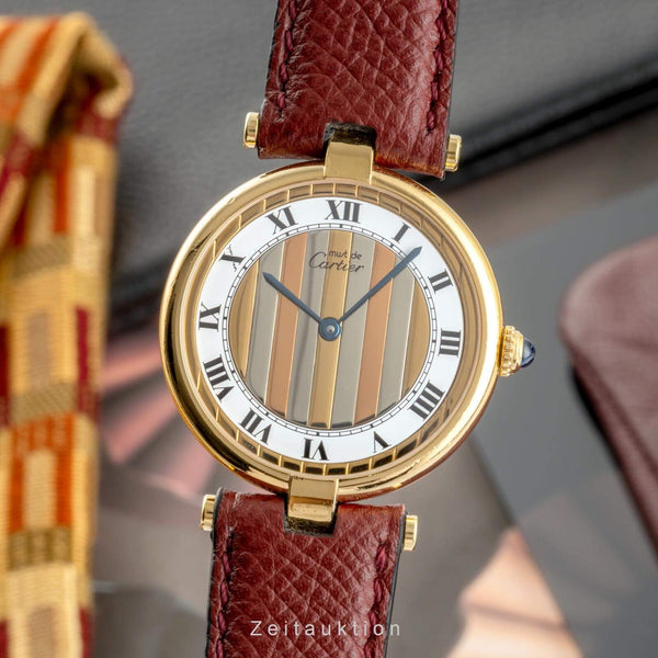 Cartier Vermeil argent doré quartz montre pour femmes 590003  [2400526]