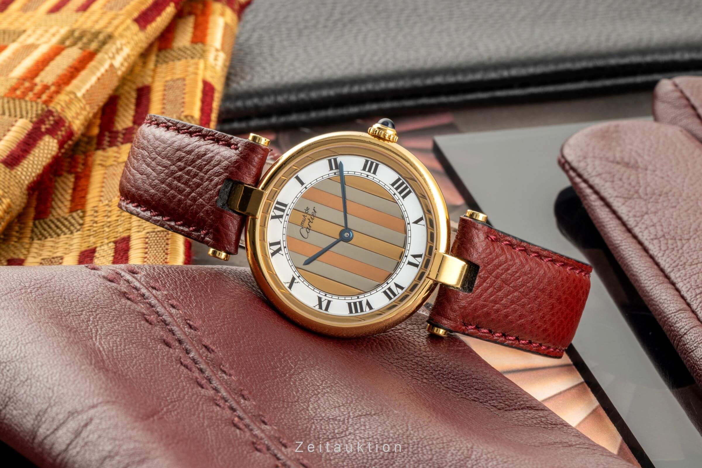 Cartier Vermeil argent doré quartz montre pour femmes 590003  [2400526]