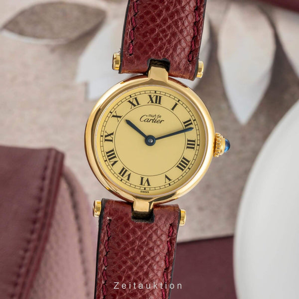 Cartier Vermeil argento dorato quarzo orologio da donna 590004  [2400570]