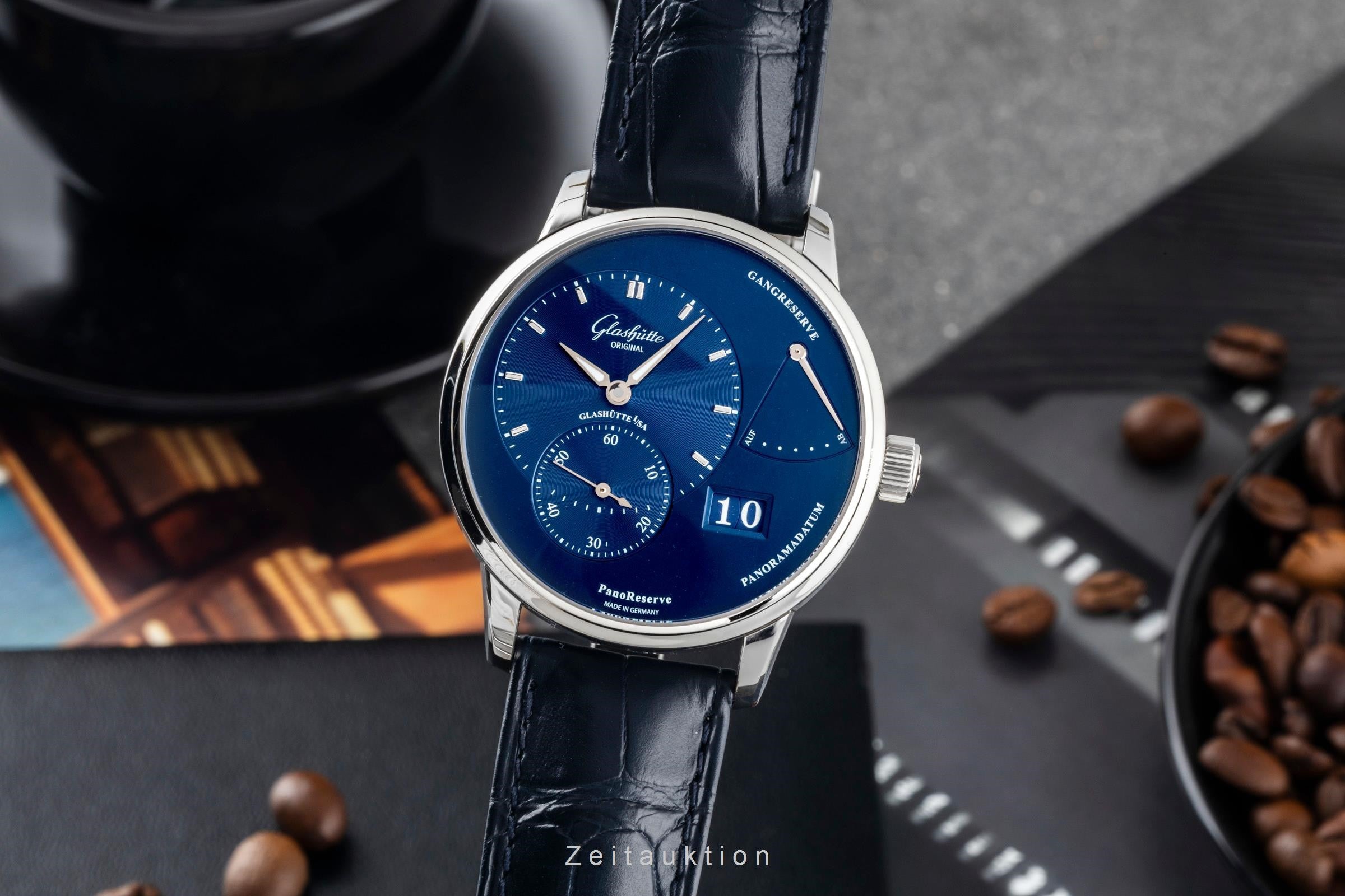 Glashütte PanoReserve acier à remontage manuel montre pour hommes 1-65-01-26-12-35 LP: 11800EUR  [2400637]