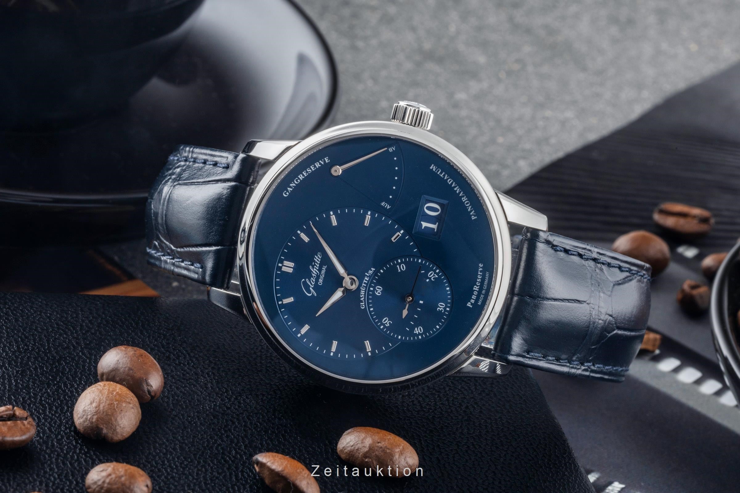 Glashütte PanoReserve acier à remontage manuel montre pour hommes 1-65-01-26-12-35 LP: 11800EUR  [2400637]