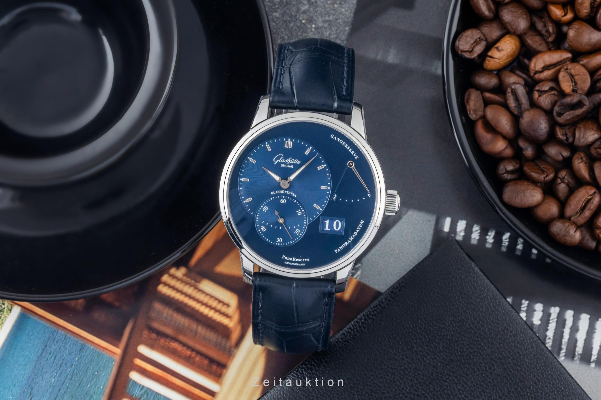 Glashütte PanoReserve Stahl Handaufzug Ref. 1-65-01-26-12-35 NP: 11800,- € [2400637]