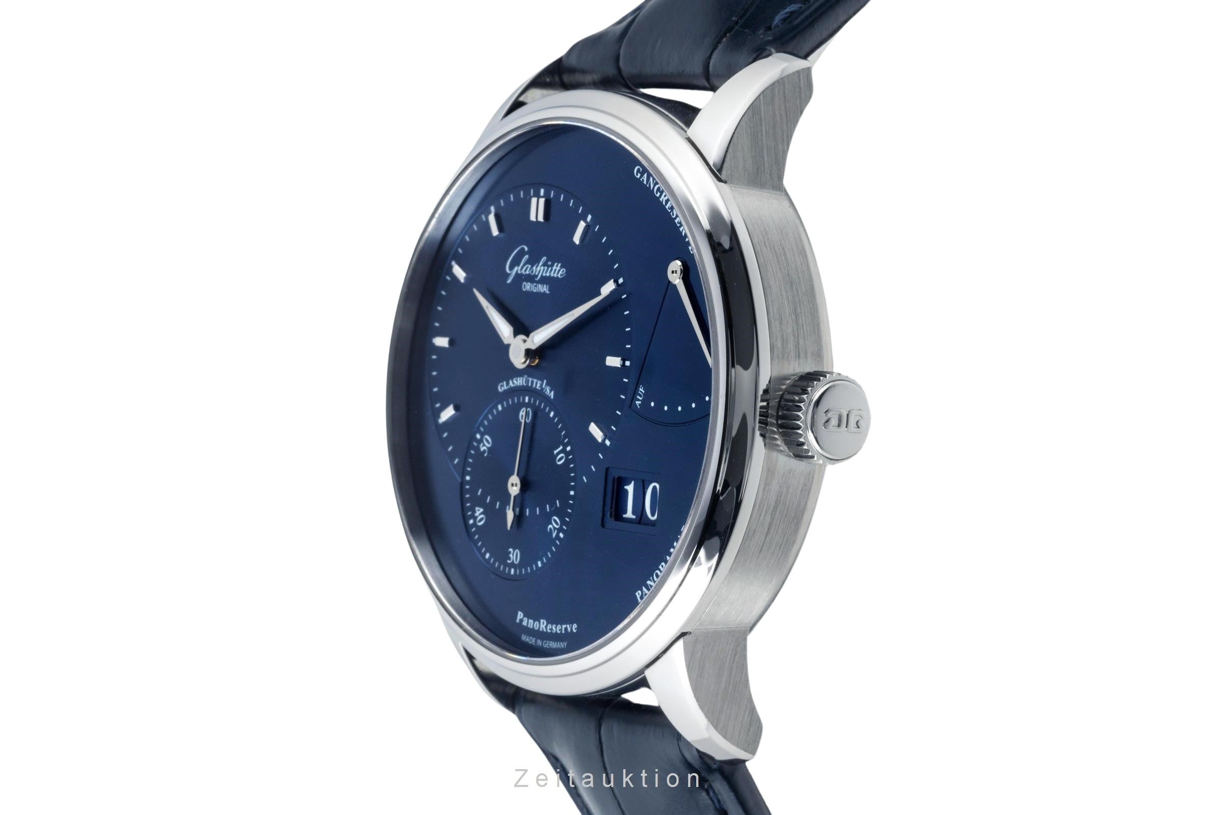 Glashütte PanoReserve Stahl Handaufzug Ref. 1-65-01-26-12-35 NP: 11800,- € [2400637]