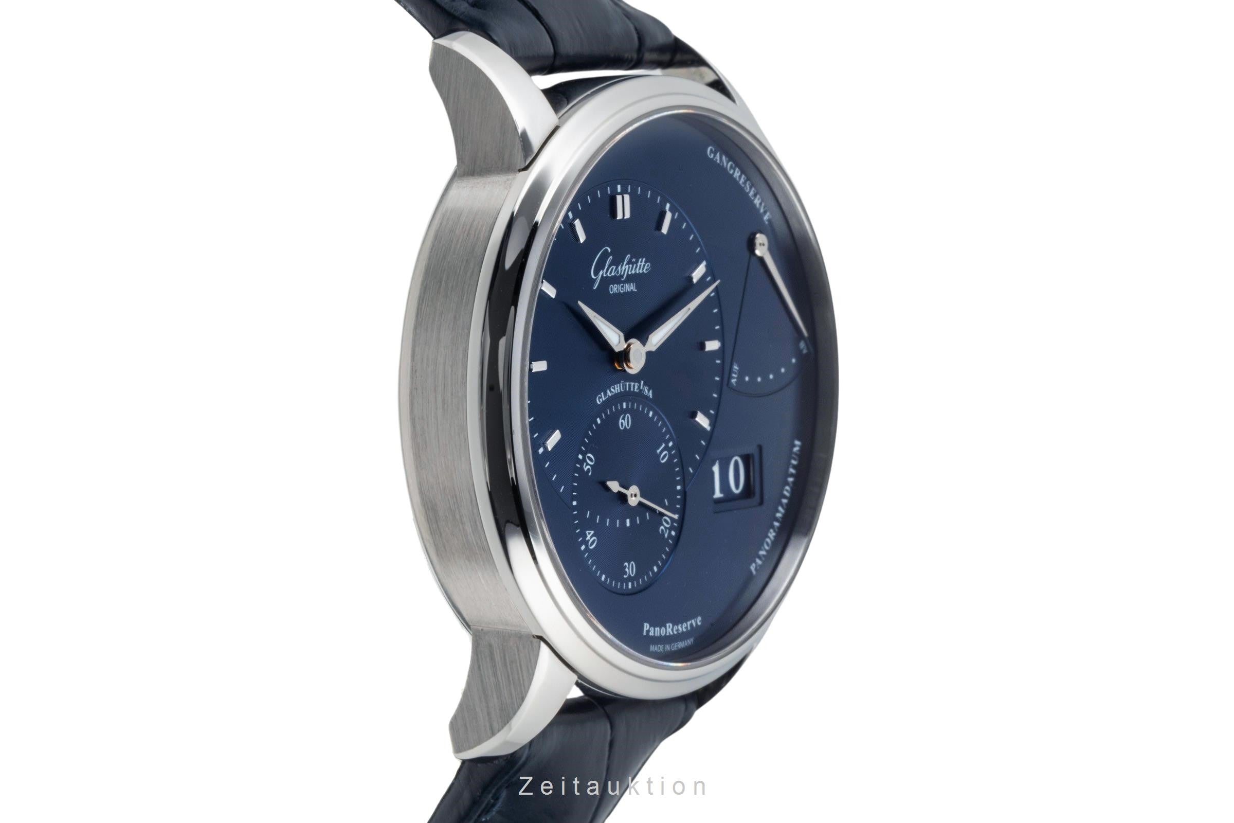 Glashütte PanoReserve Stahl Handaufzug Ref. 1-65-01-26-12-35 NP: 11800,- € [2400637]