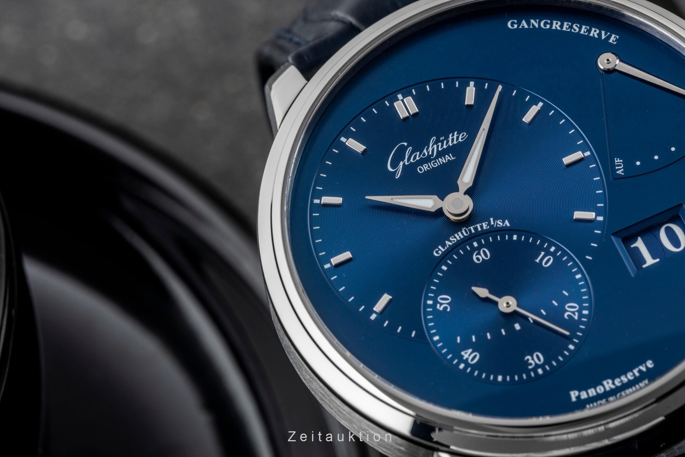 Glashütte PanoReserve Stahl Handaufzug Ref. 1-65-01-26-12-35 NP: 11800,- € [2400637]