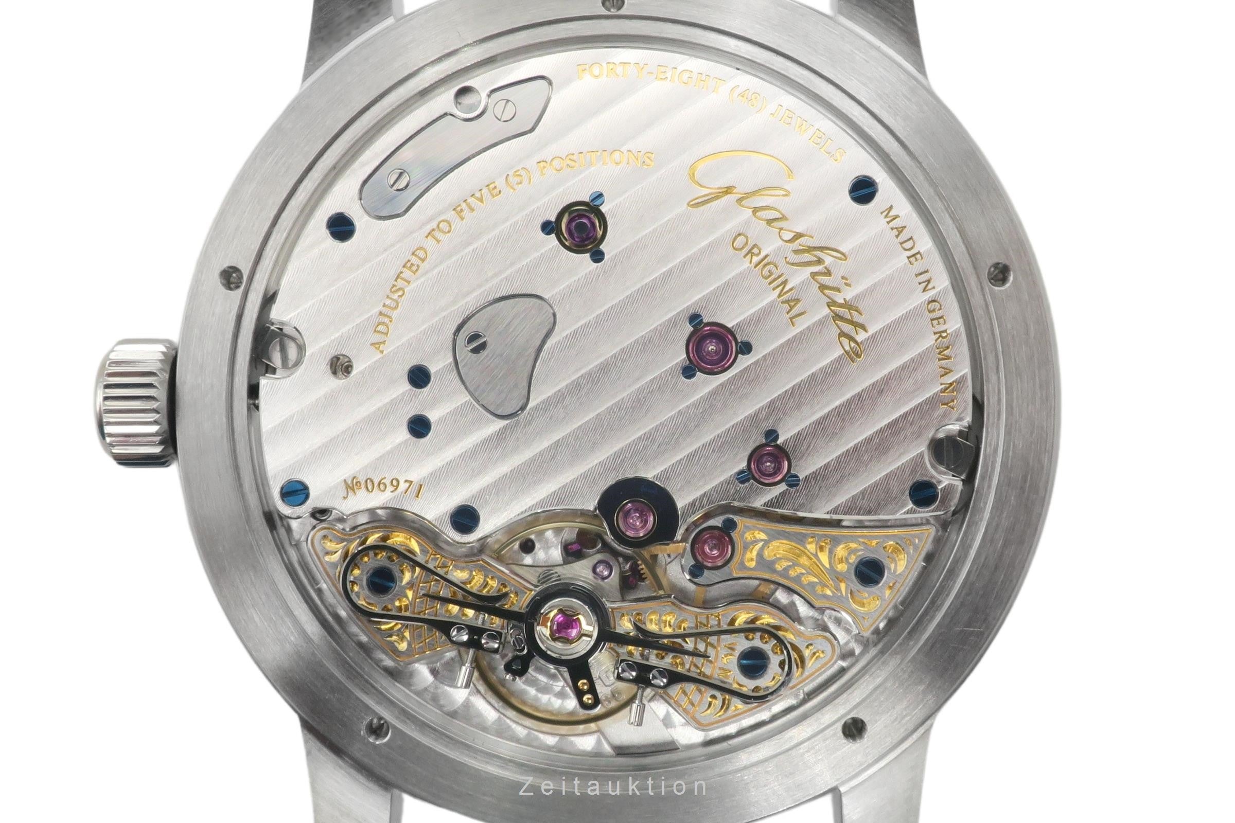 Glashütte PanoReserve Stahl Handaufzug Ref. 1-65-01-26-12-35 NP: 11800,- € [2400637]