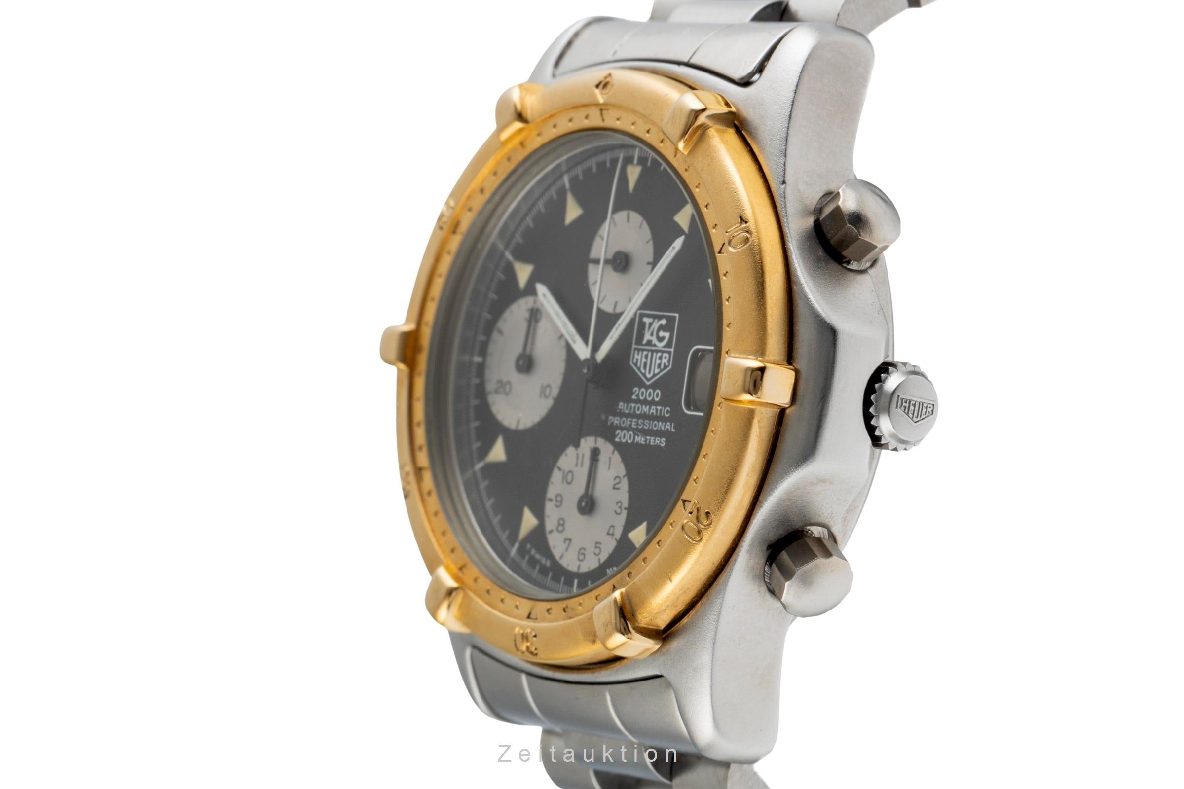 Tag Heuer 2000 cronografo acciaio / dorato automatismo orologio da uomo 173.006 Vintage  [2400670]