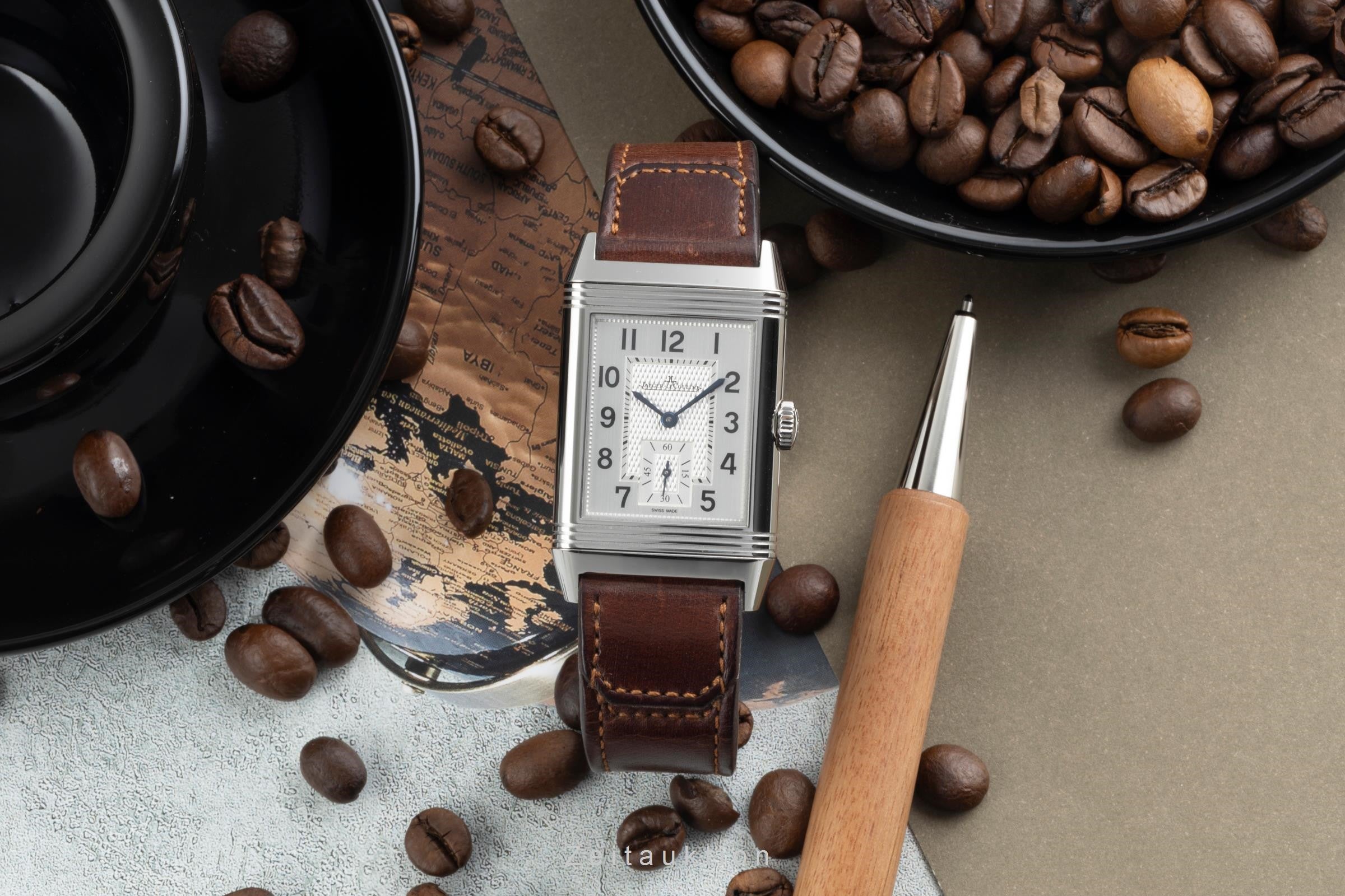 Jaeger LeCoultre Reverso acier à remontage manuel montre pour hommes Q3858522, 214.8.62 LP: 11400EUR  [2400682]