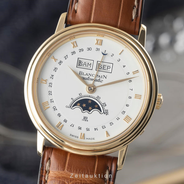 Blancpain Villeret Kalender 18k (0,750) Gold Automatik 6595-1418 VP: 27250,- € [2400689]