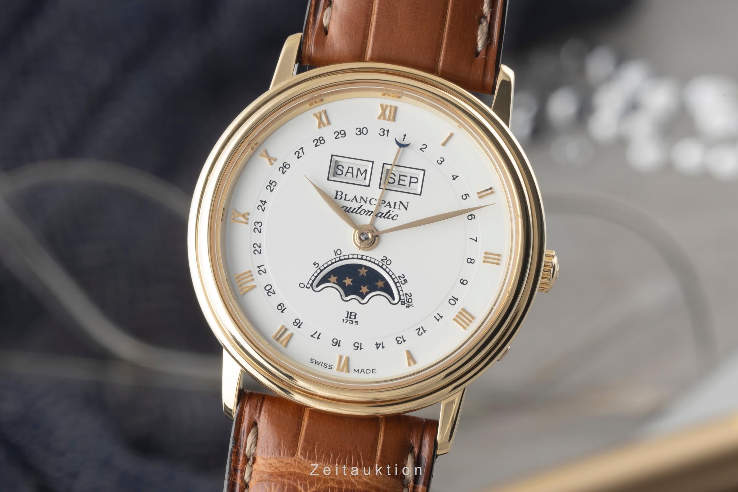 Blancpain Villeret 18 ct gold automatic men's watch 6595-1418 F 55 LP: 27250EUR  [2400689]