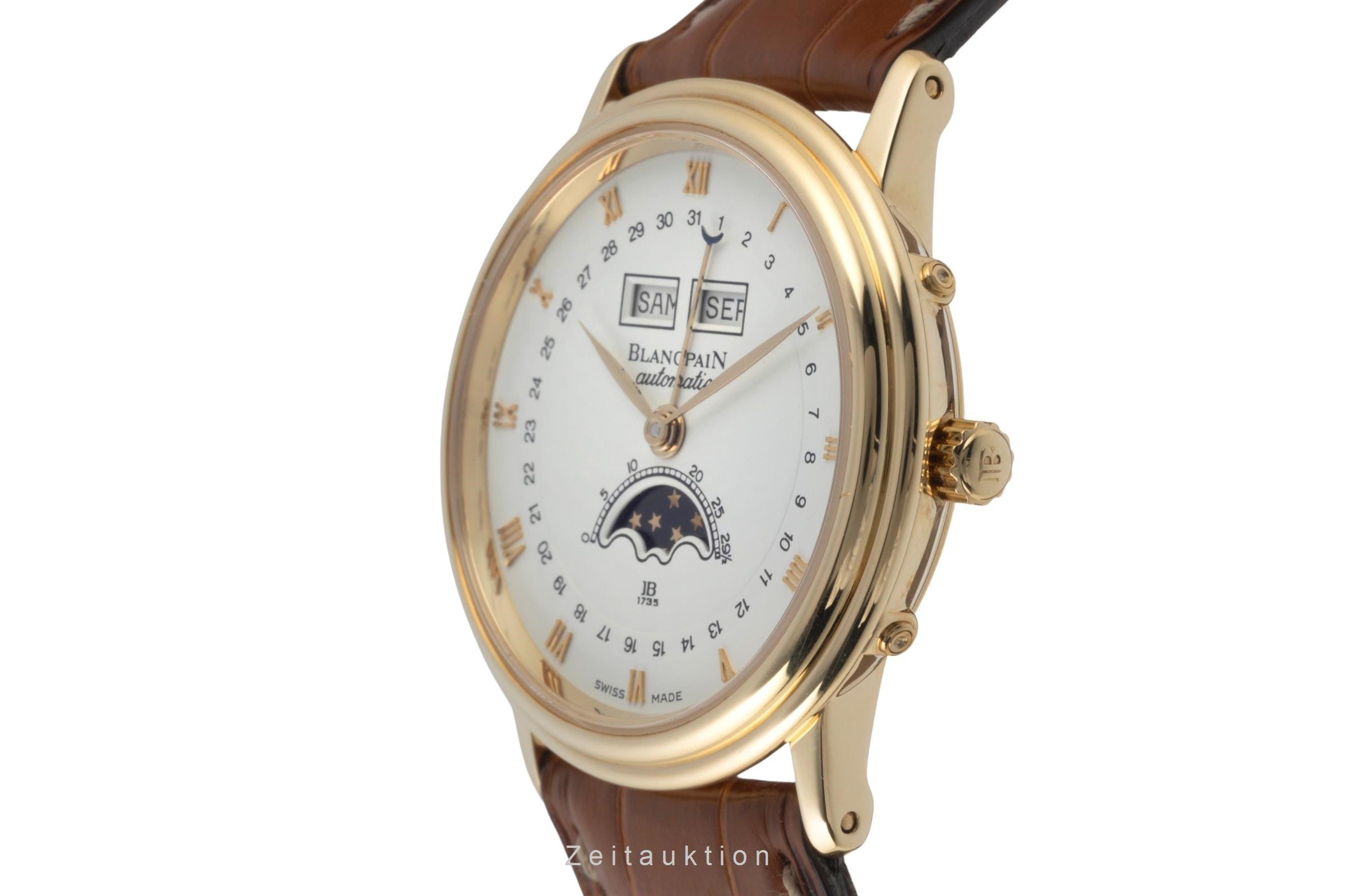 Blancpain Villeret Kalender 18k (0,750) Gold Automatik 6595-1418 VP: 27250,- € [2400689]