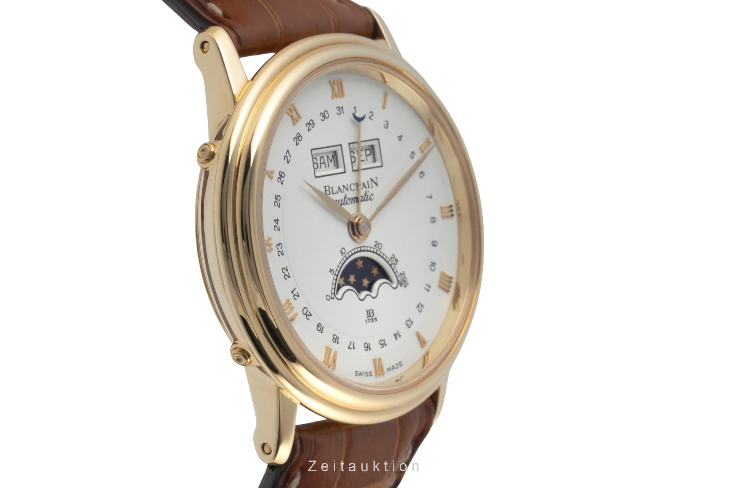 Blancpain Villeret Kalender 18k (0,750) Gold Automatik 6595-1418 VP: 27250,- € [2400689]