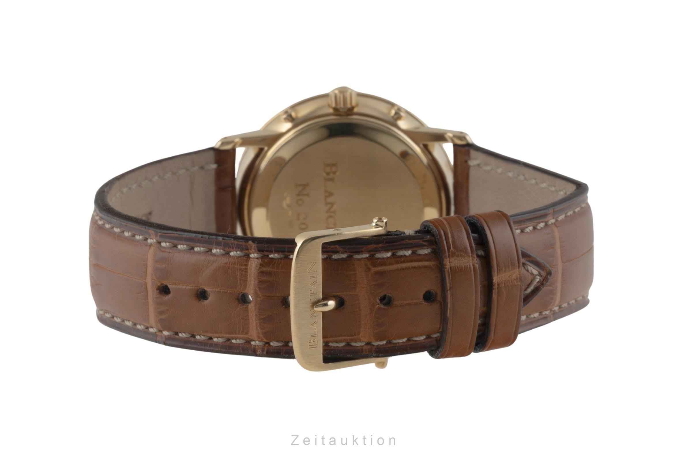 Blancpain Villeret Kalender 18k (0,750) Gold Automatik 6595-1418 VP: 27250,- € [2400689]