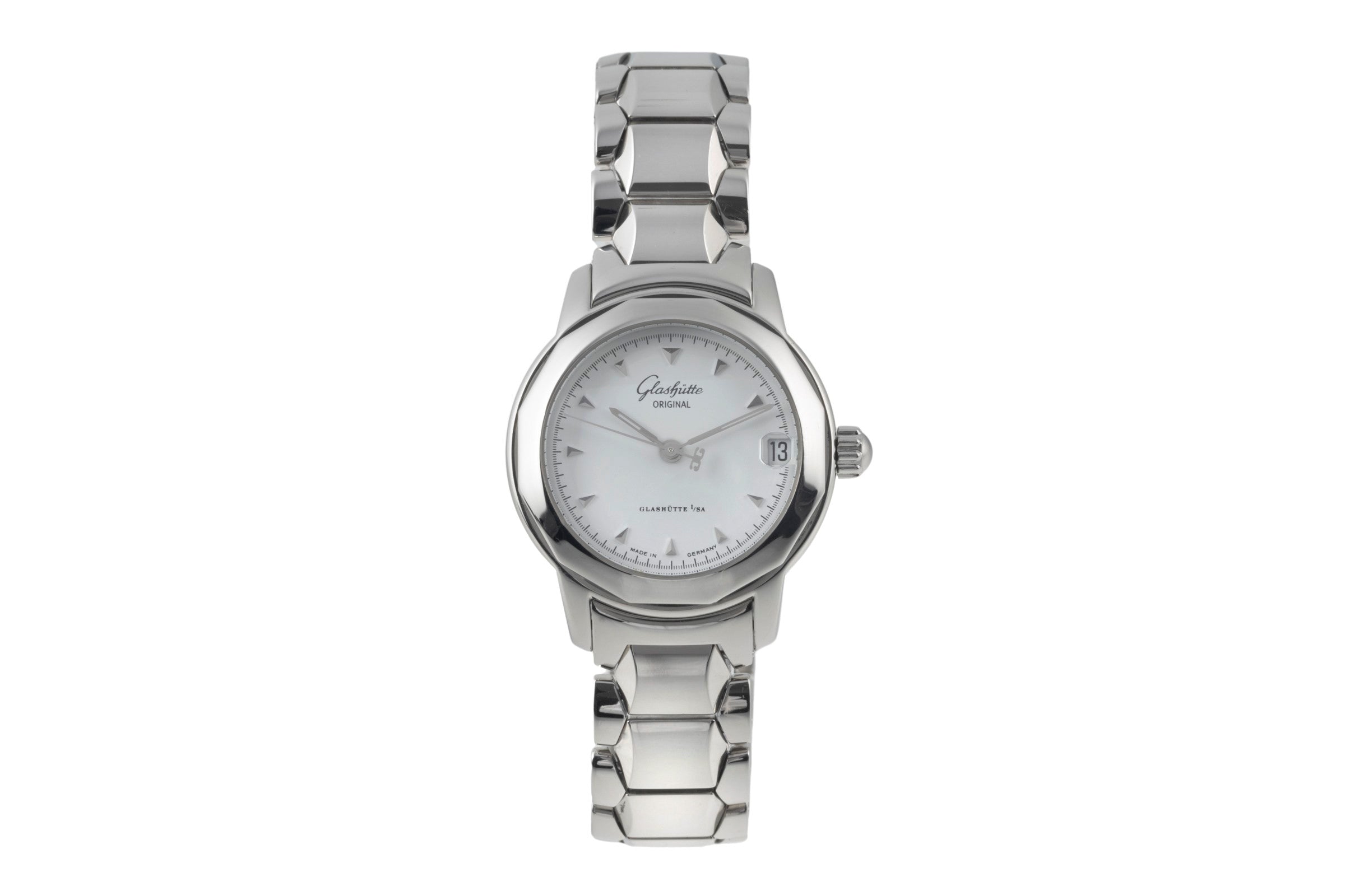 Glashütte Lady Sport acero automático reloj para damas  10-33-41-51-04 LP: 6100EUR  [2400718]