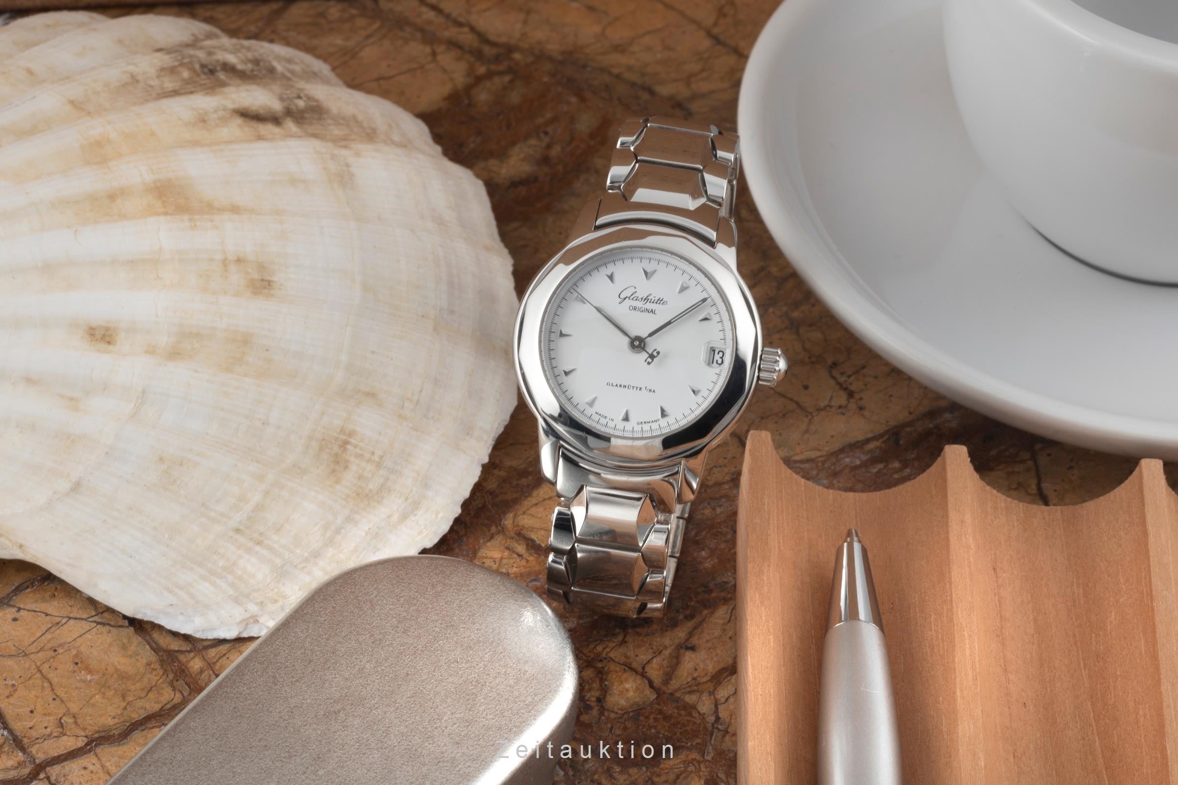 Glashütte Lady Sport acero automático reloj para damas  10-33-41-51-04 LP: 6100EUR  [2400718]