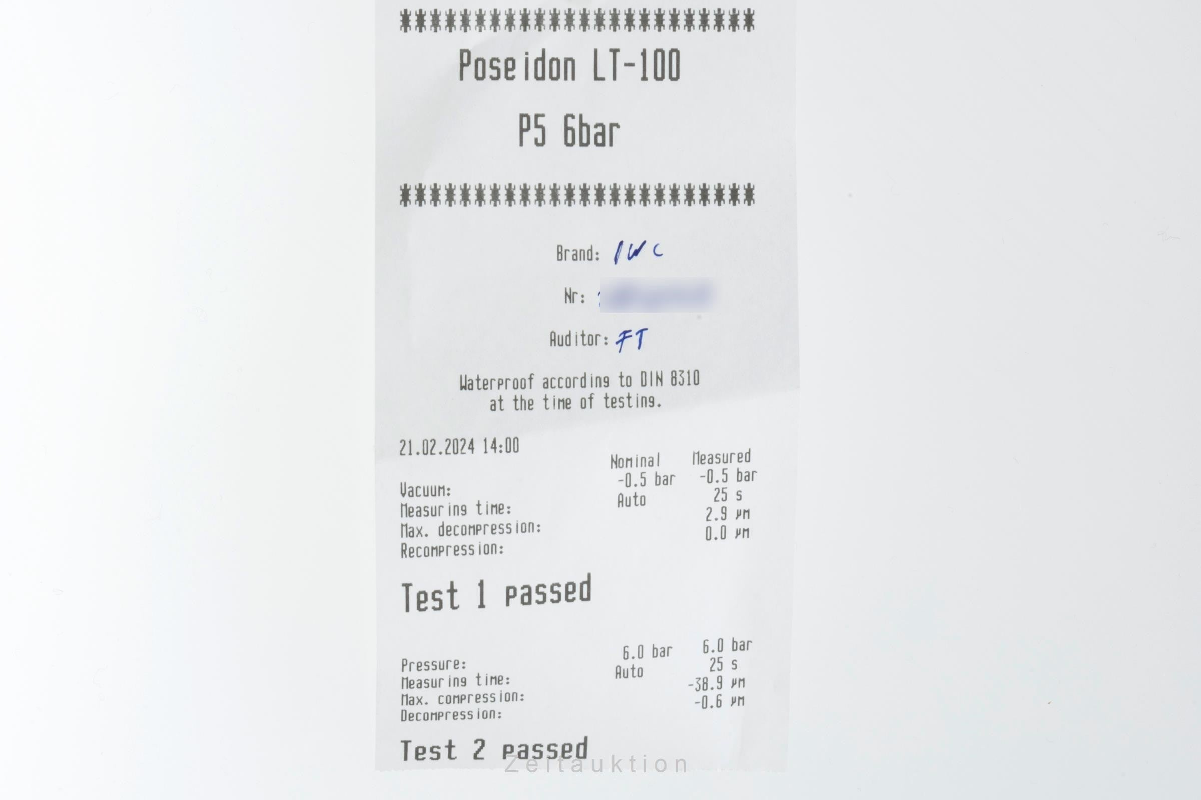 IWC TZC acier automatique montre pour hommes IW325101 LP: 5700EUR  [2400784]