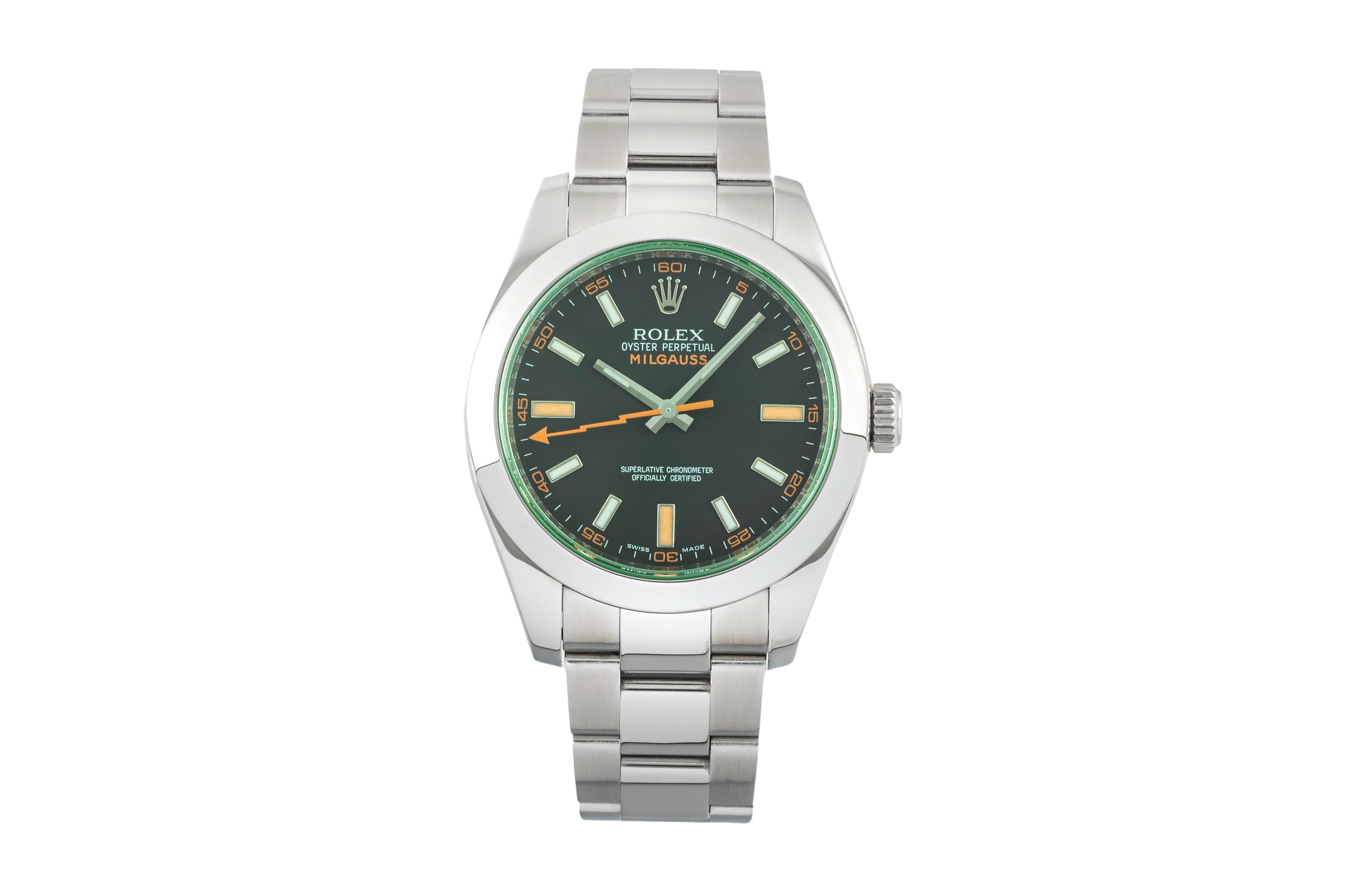 Rolex Milgauss Black Dial Oyster Edelstahl Automatik Ref. 116400GV V-Serie [2400789]