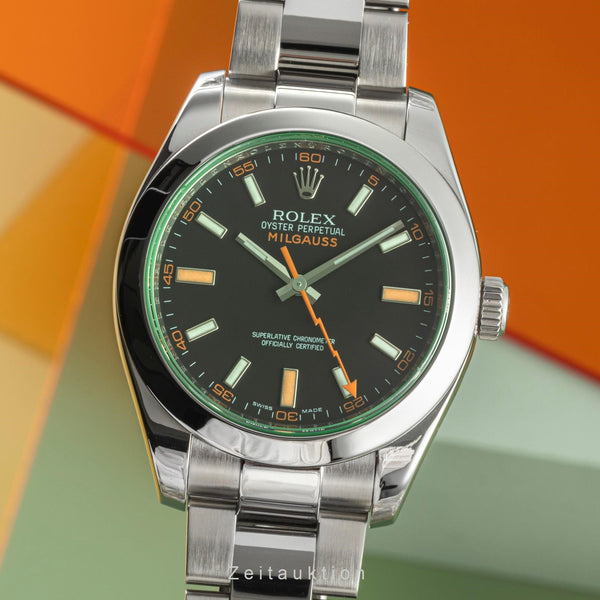 Rolex Milgauss Black Dial Oyster Edelstahl Automatik Ref. 116400GV V-Serie [2400789]