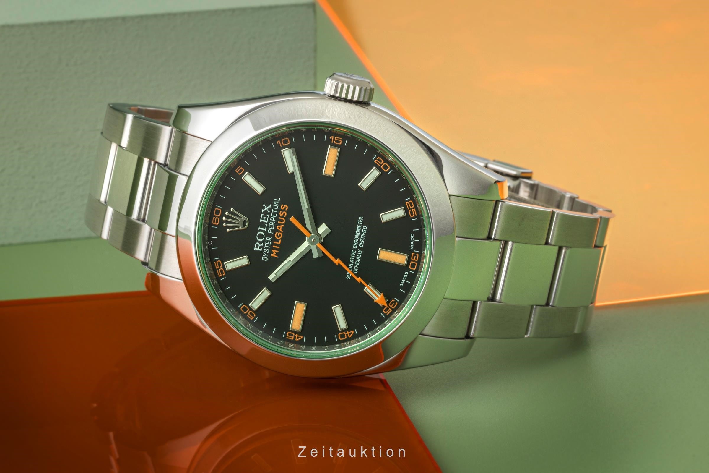 Rolex Milgauss Black Dial Oyster Edelstahl Automatik Ref. 116400GV V-Serie [2400789]