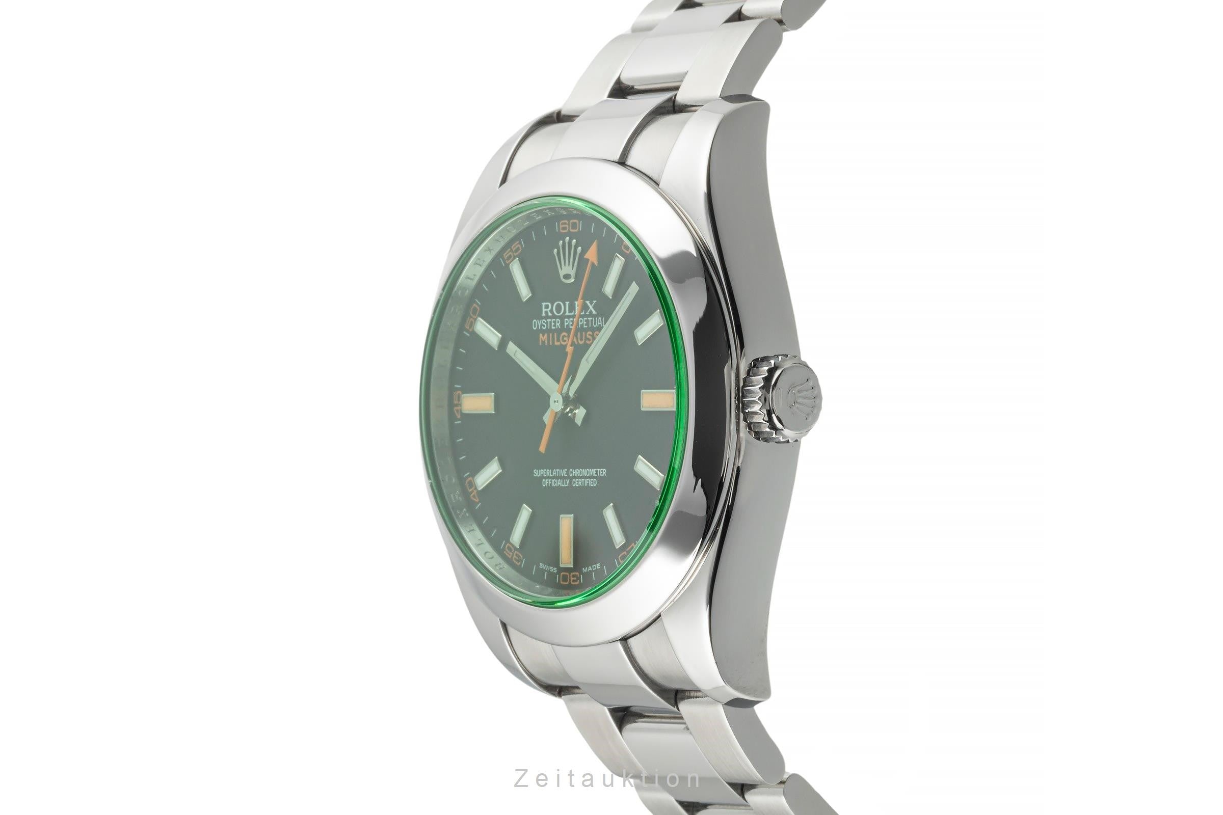 Rolex Milgauss Black Dial Oyster Edelstahl Automatik Ref. 116400GV V-Serie [2400789]