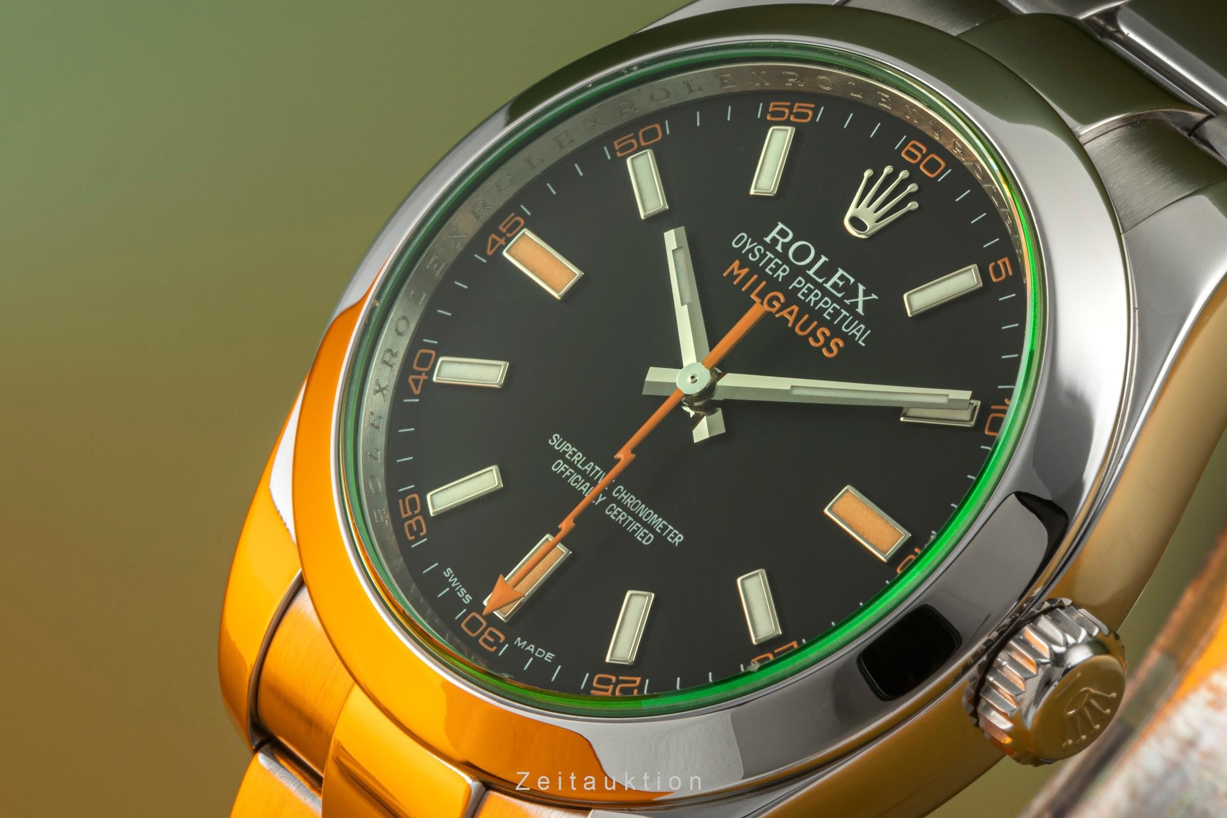Rolex Milgauss Black Dial Oyster Edelstahl Automatik Ref. 116400GV V-Serie [2400789]