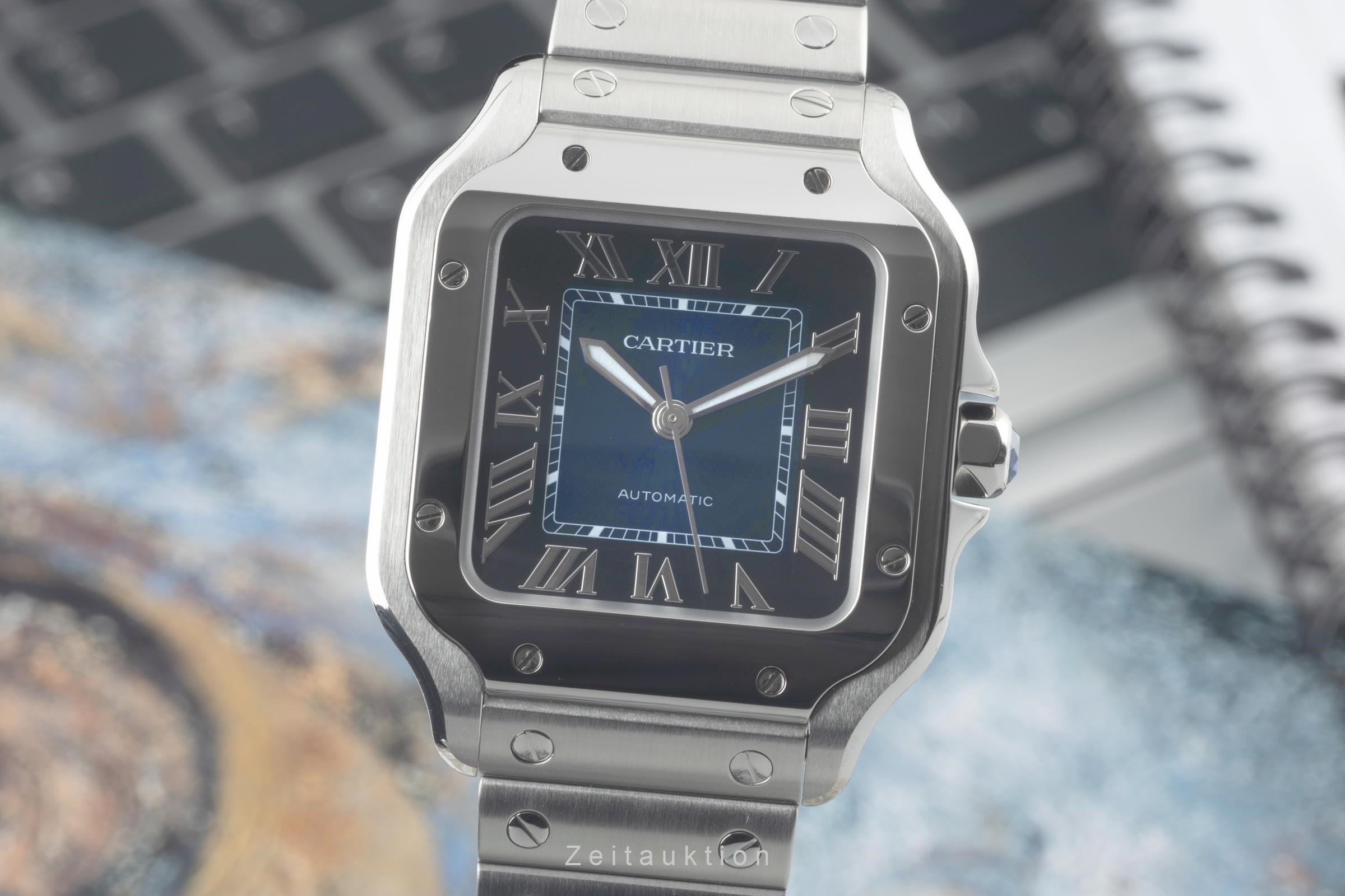 Cartier Santos steel automatic Kal. 1847MC Ref. WSSA0063, 4075