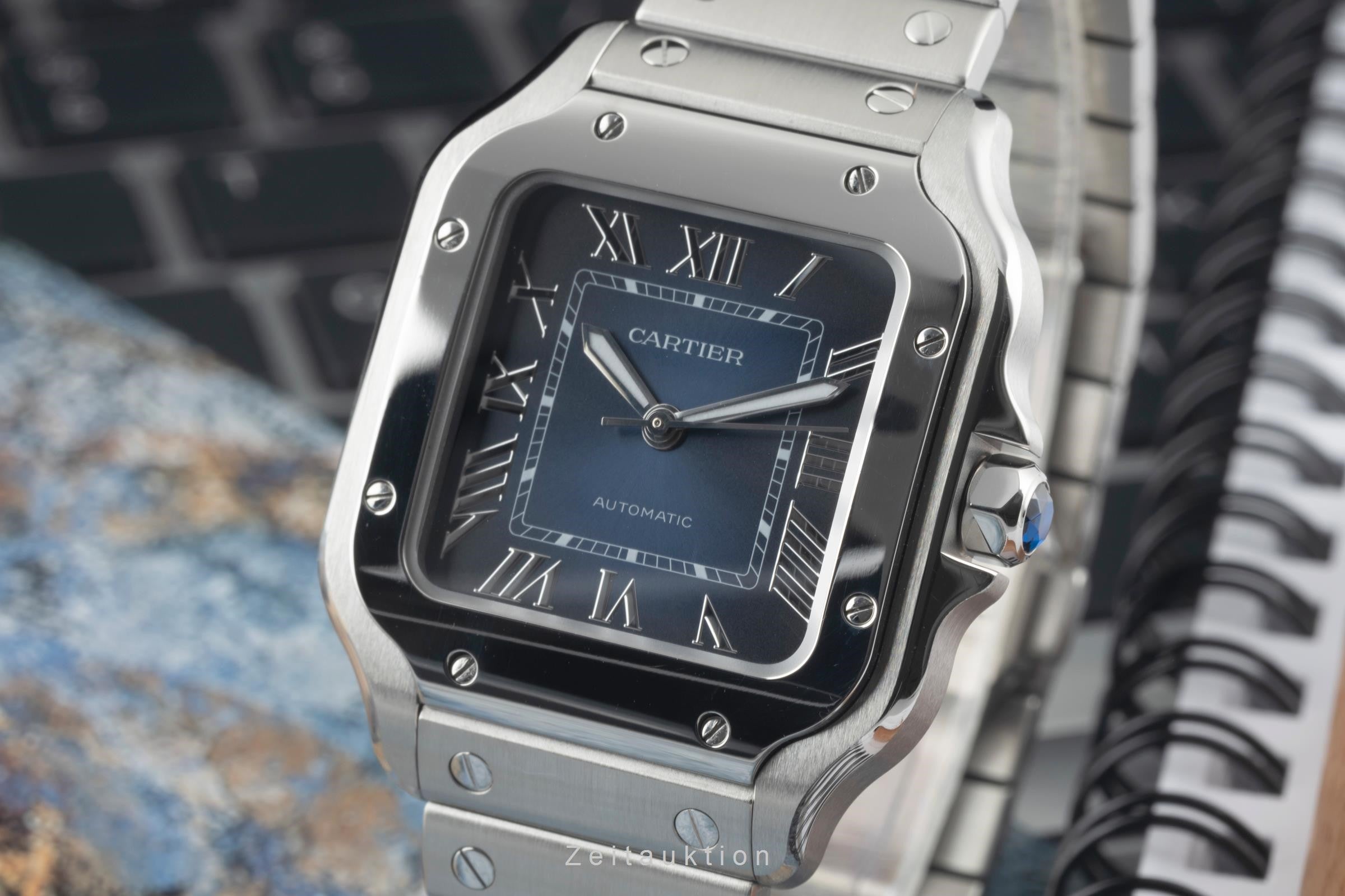 Cartier Santos steel automatic men's watch WSSA0063, 4075 LP: 7600EUR  [2400829]