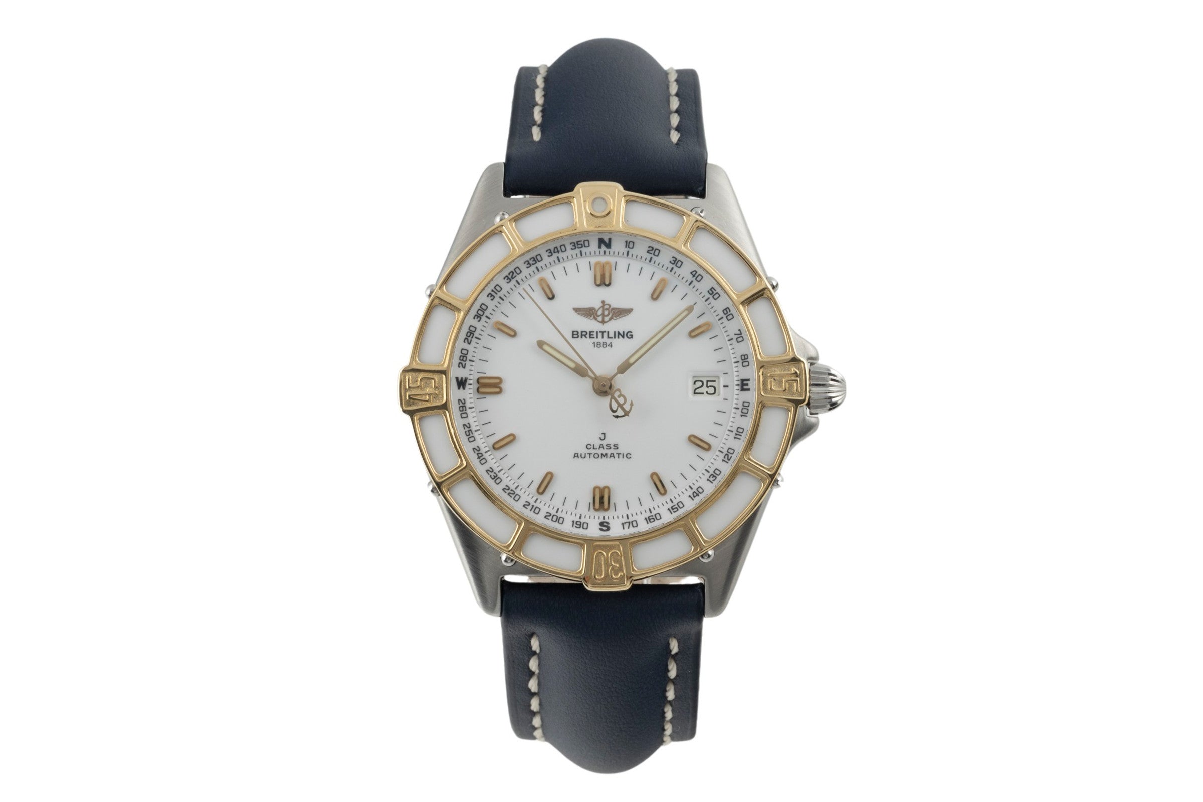 Breitling J-Class Stahl / Gold White Dial Automatik Herrenuhr Ref. 80250 Klassik [2400833]