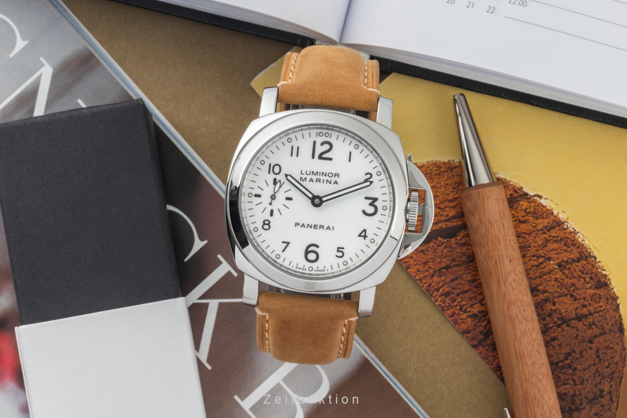 Panerai Luminor Marina steel manual winding men's watch PAM00113 LP: 6200EUR  [2400859]