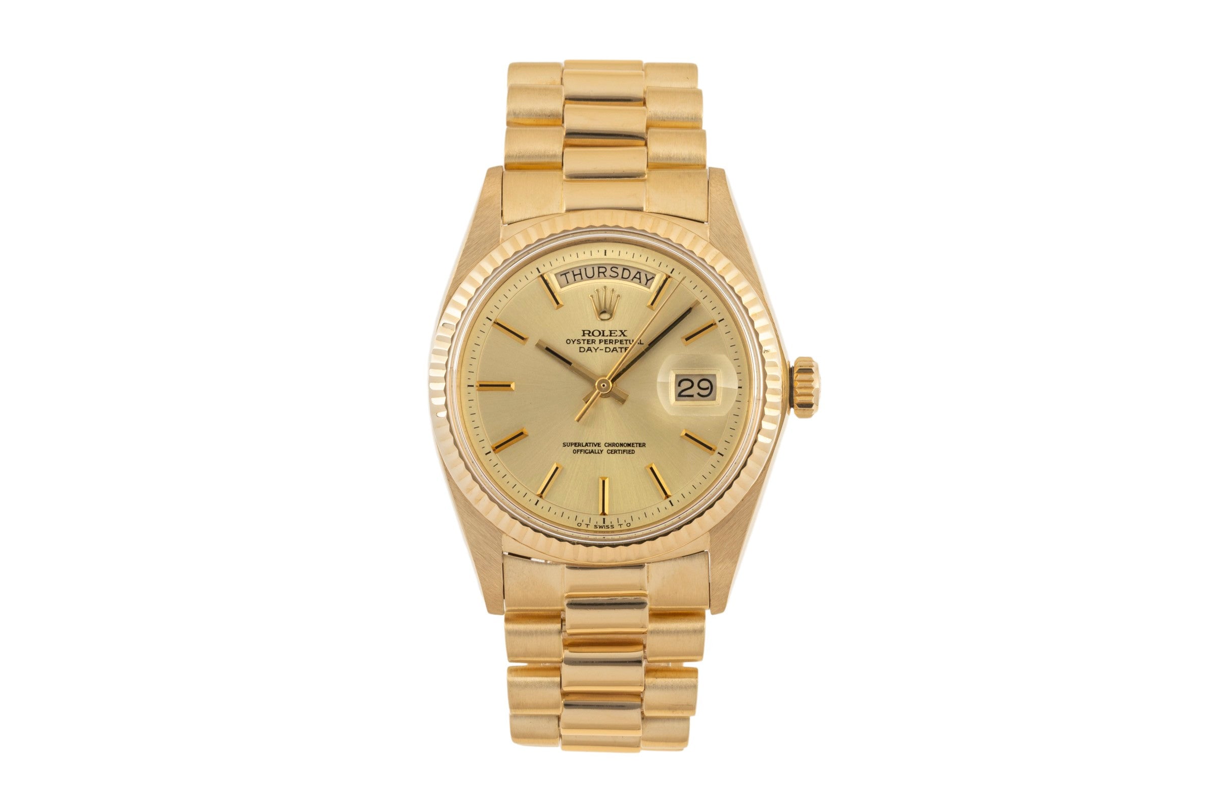 Rolex Day-Date oro 18 ct automatismo orologio da uomo 1803 LP: 35900EUR Vintage  [2400876]