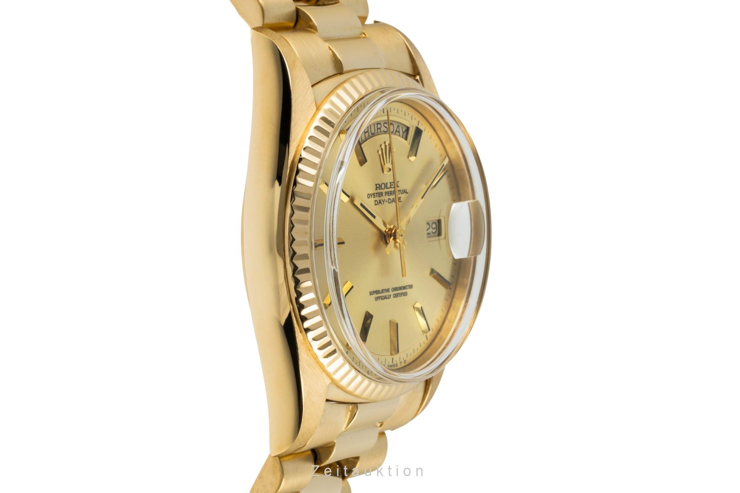 Rolex Day-Date oro 18 ct automatismo orologio da uomo 1803 LP: 35900EUR Vintage  [2400876]