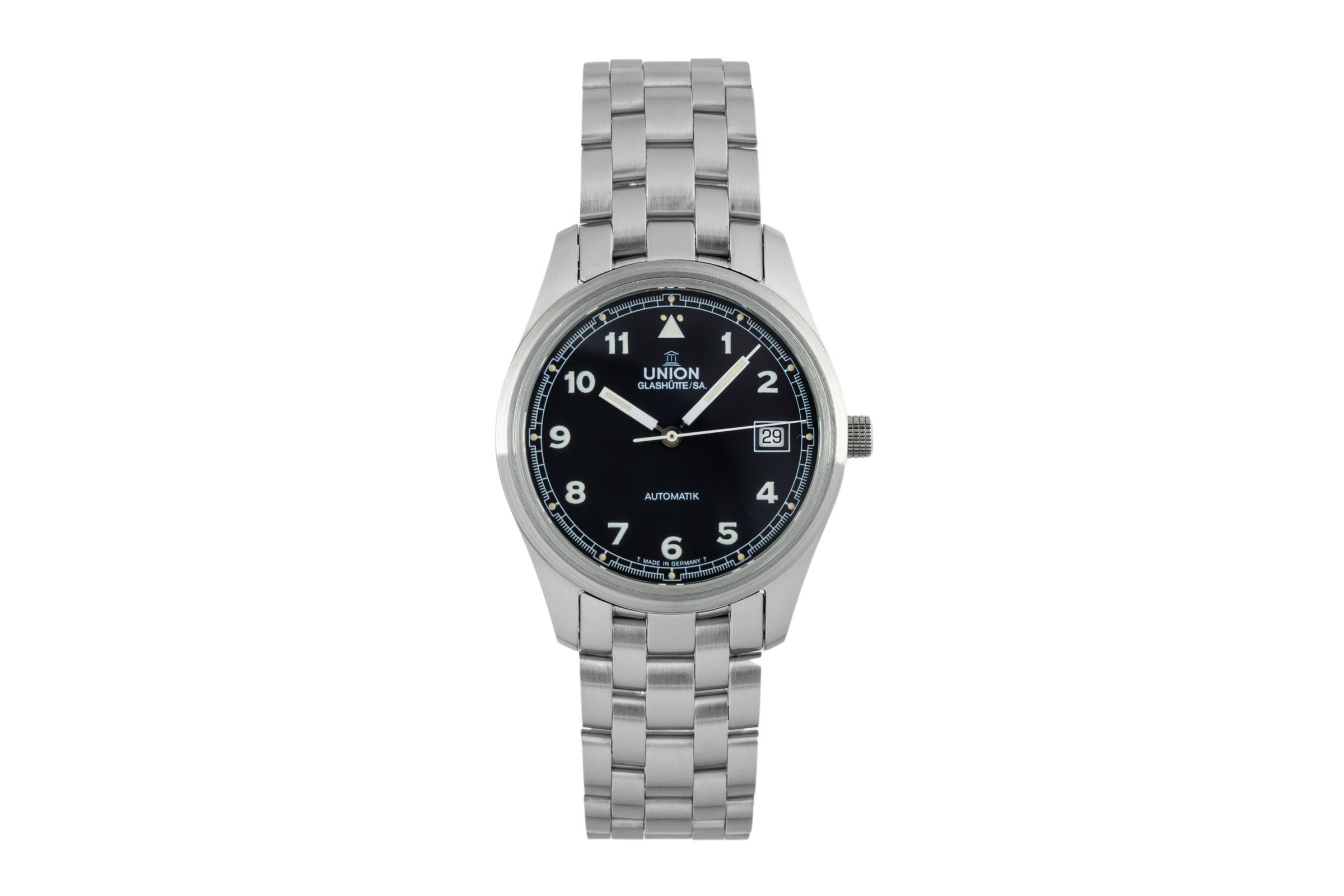 Union Glashütte Fliegeruhr steel automatic Kal. 26 Ref. 26-11-07