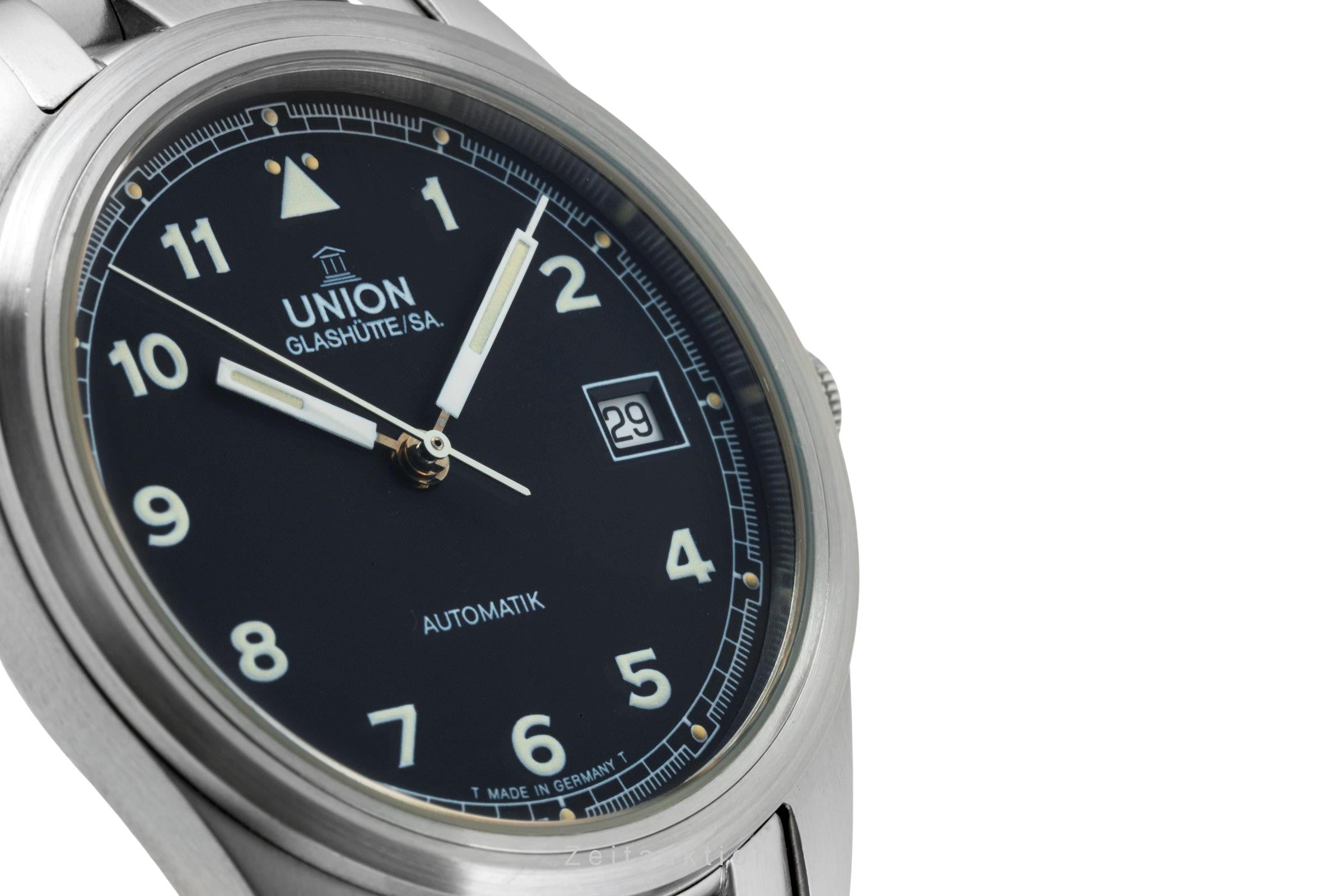 Union Glashütte Fliegeruhr steel automatic Kal. 26 Ref. 26-11-07