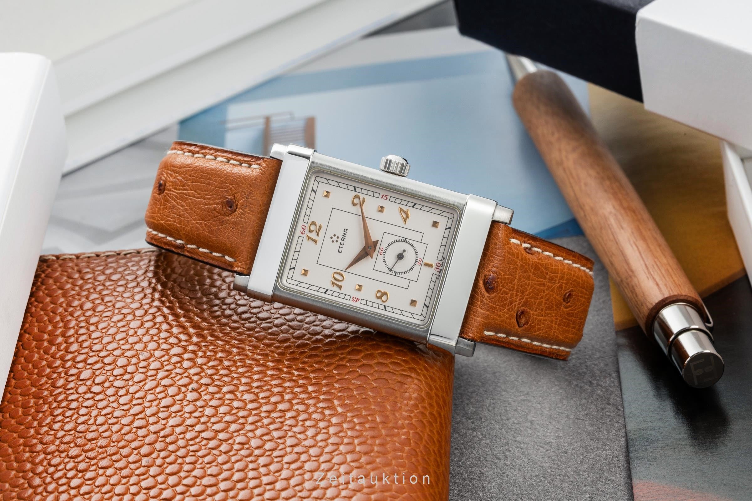 Eterna 1935 acciaio carica manuale orologio da uomo 8491.41.10 Limited  [2400898]