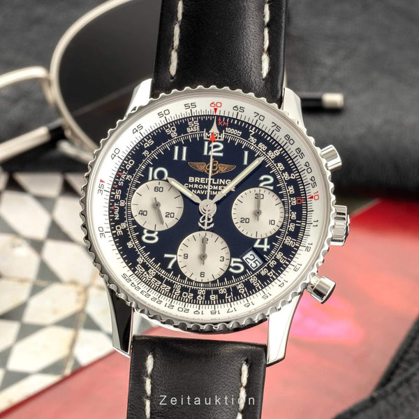 Breitling Navitimer cronografo acciaio automatismo orologio da uomo A23322 LP: 8950EUR  [2400931]