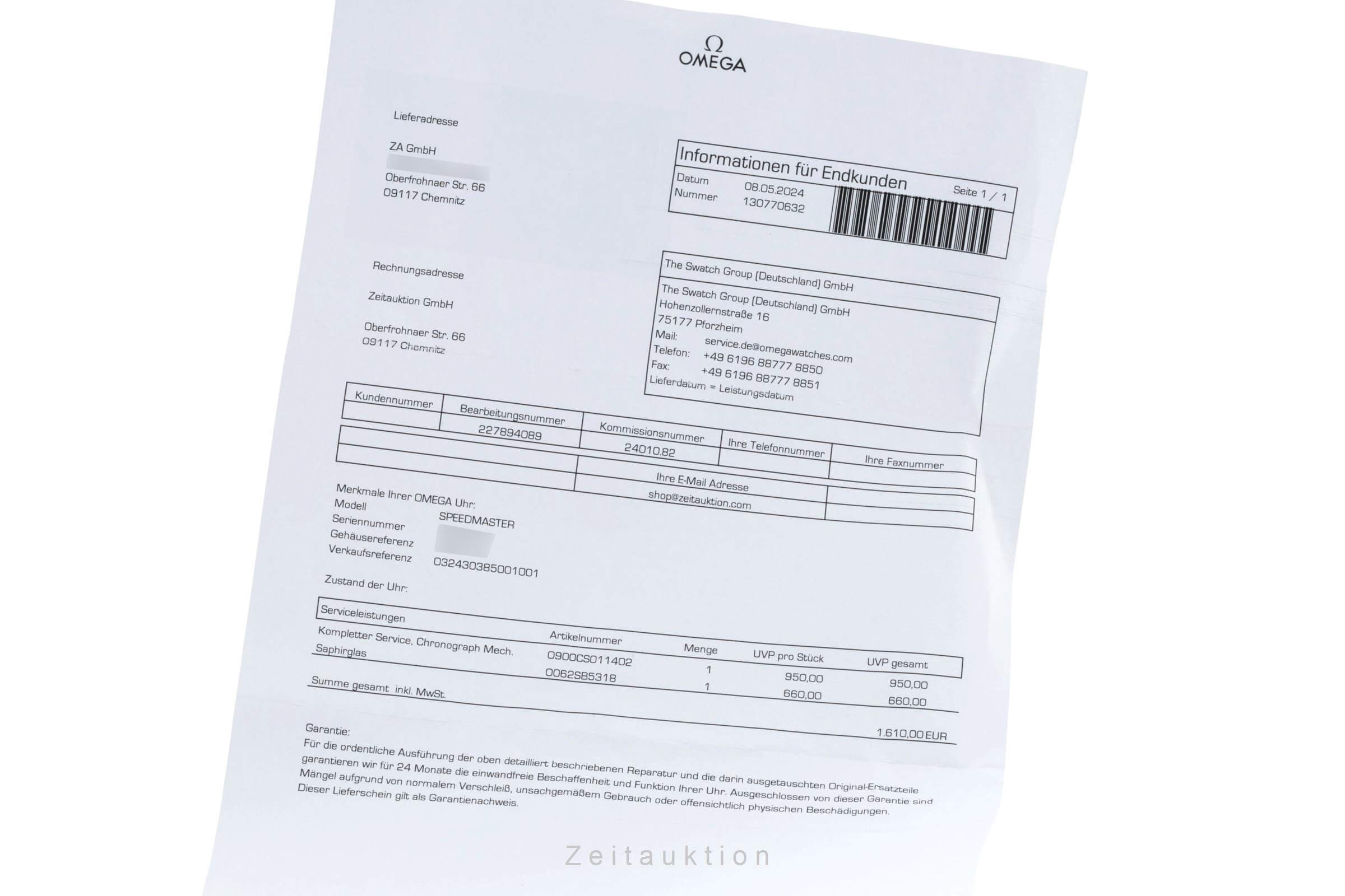 Omega Speedmaster 38 Chronograph Automatik Ref. 324.30.38.50.01.001 NP: 6100,- € [2401082]