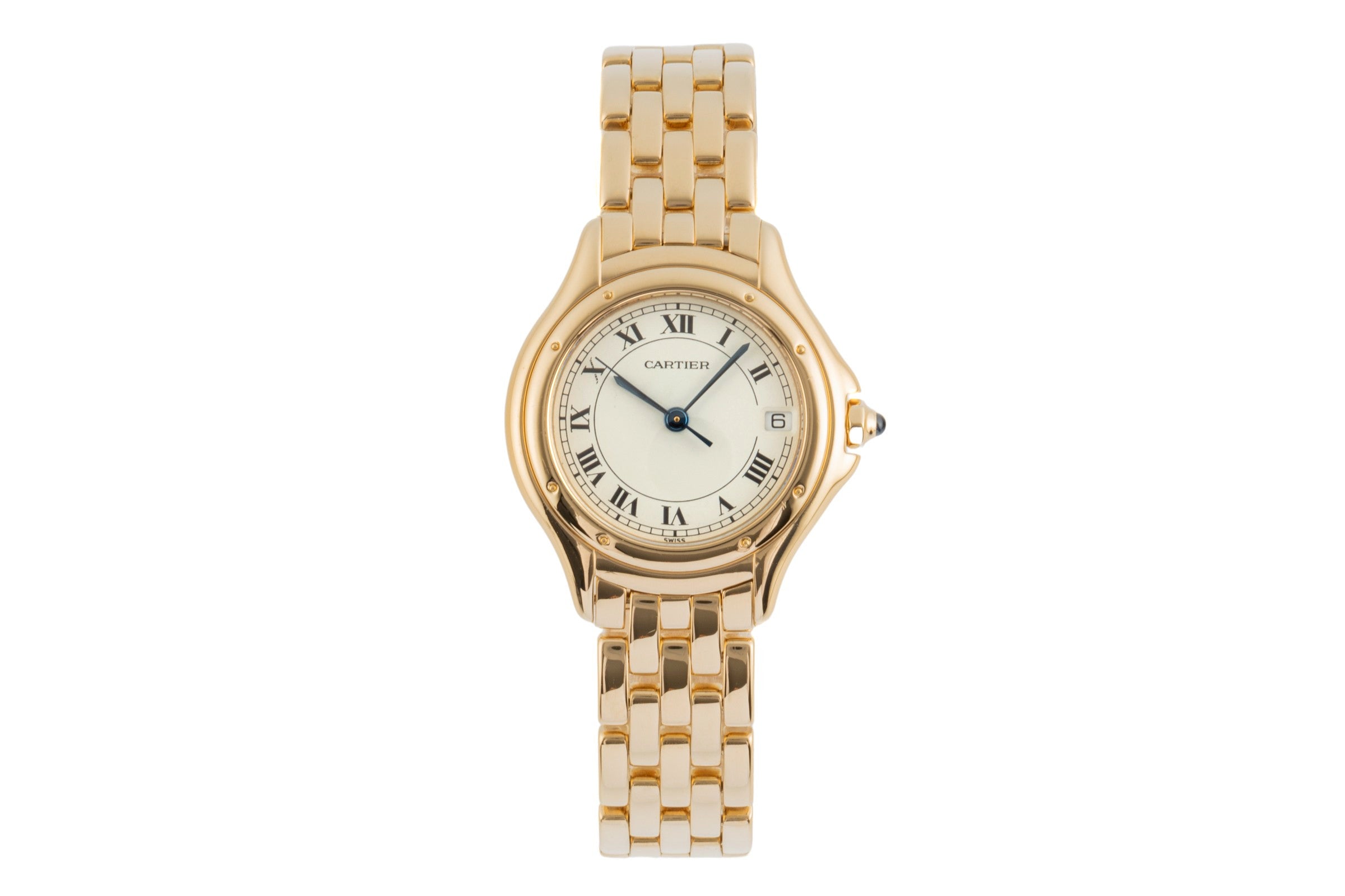 Cartier Cougar oro 18 ct quarzo orologio da donna 887906 LP: 24800EUR  [2401100]