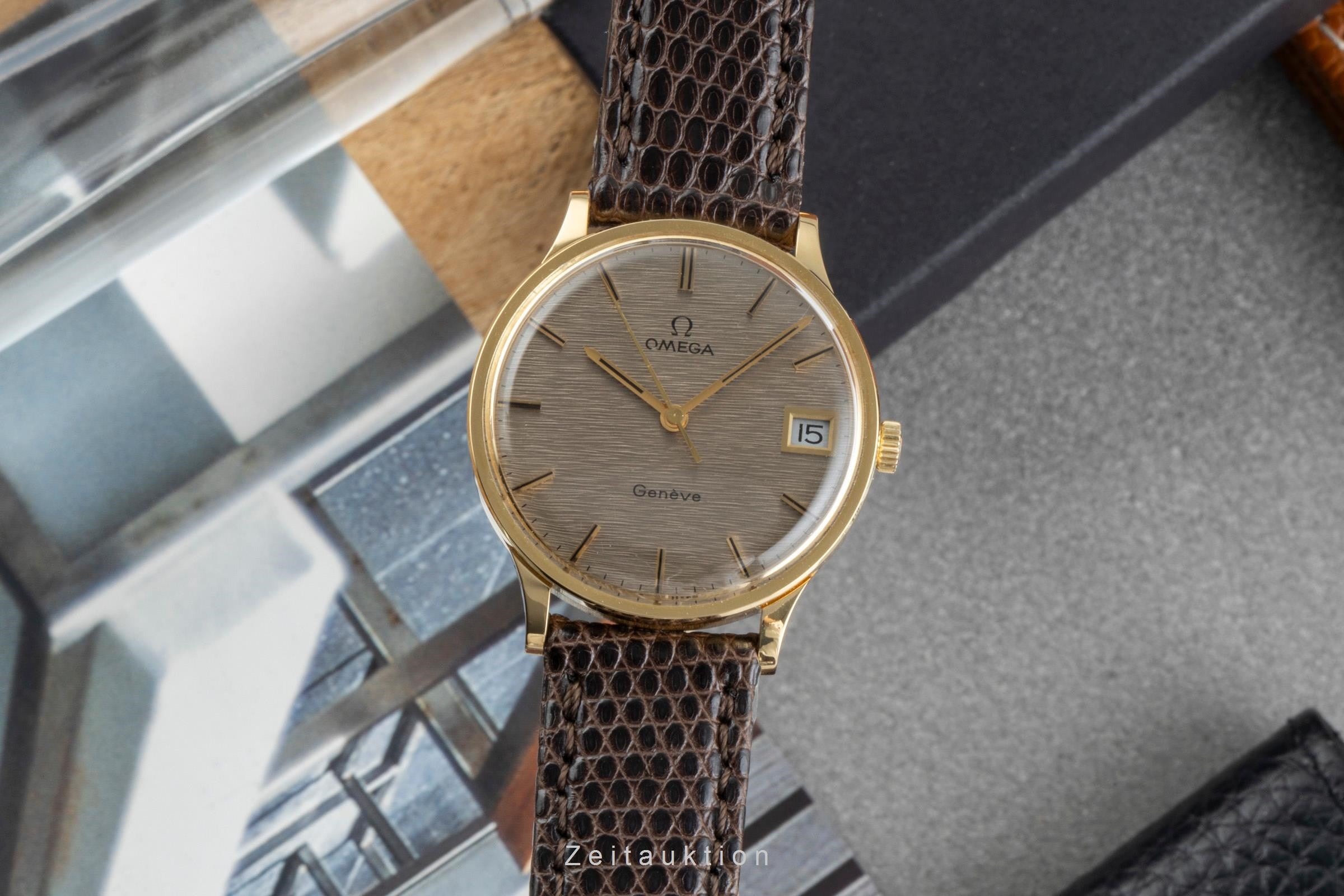 Omega Geneve 18 ct gold manual winding men's watch 132-90024 Vintage  [2401127]