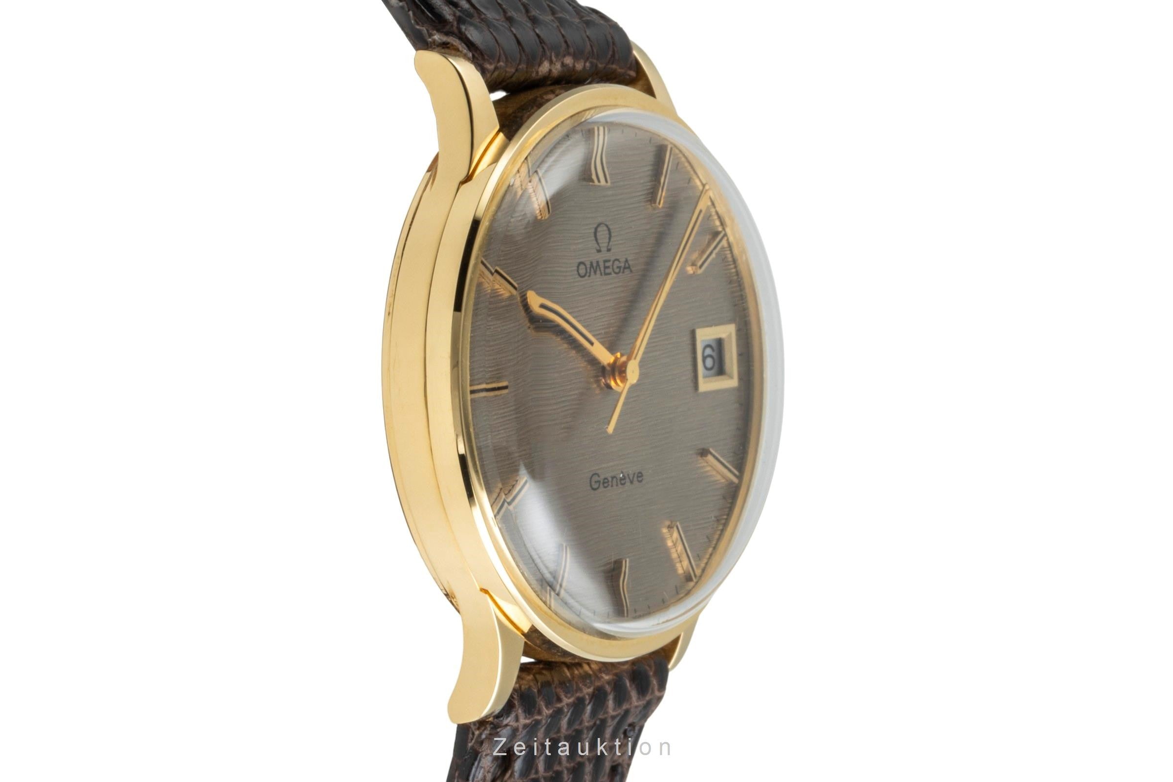 Omega Geneve oro 18 ct carica manuale orologio da uomo 132-90024 Vintage  [2401127]