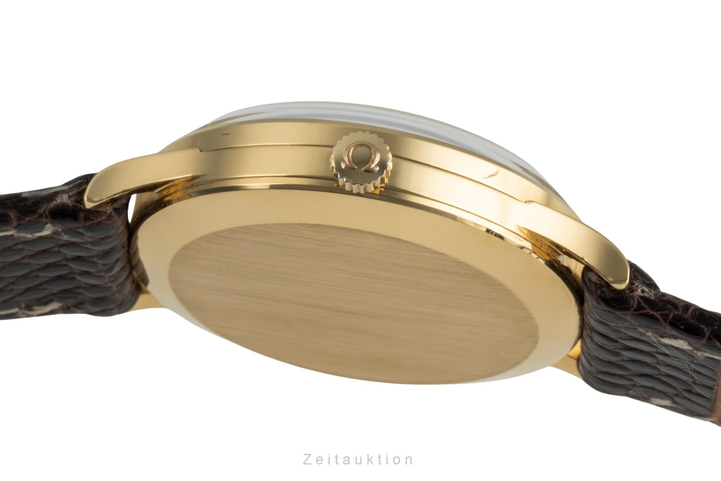 Omega Geneve oro 18 ct carica manuale orologio da uomo 132-90024 Vintage  [2401127]