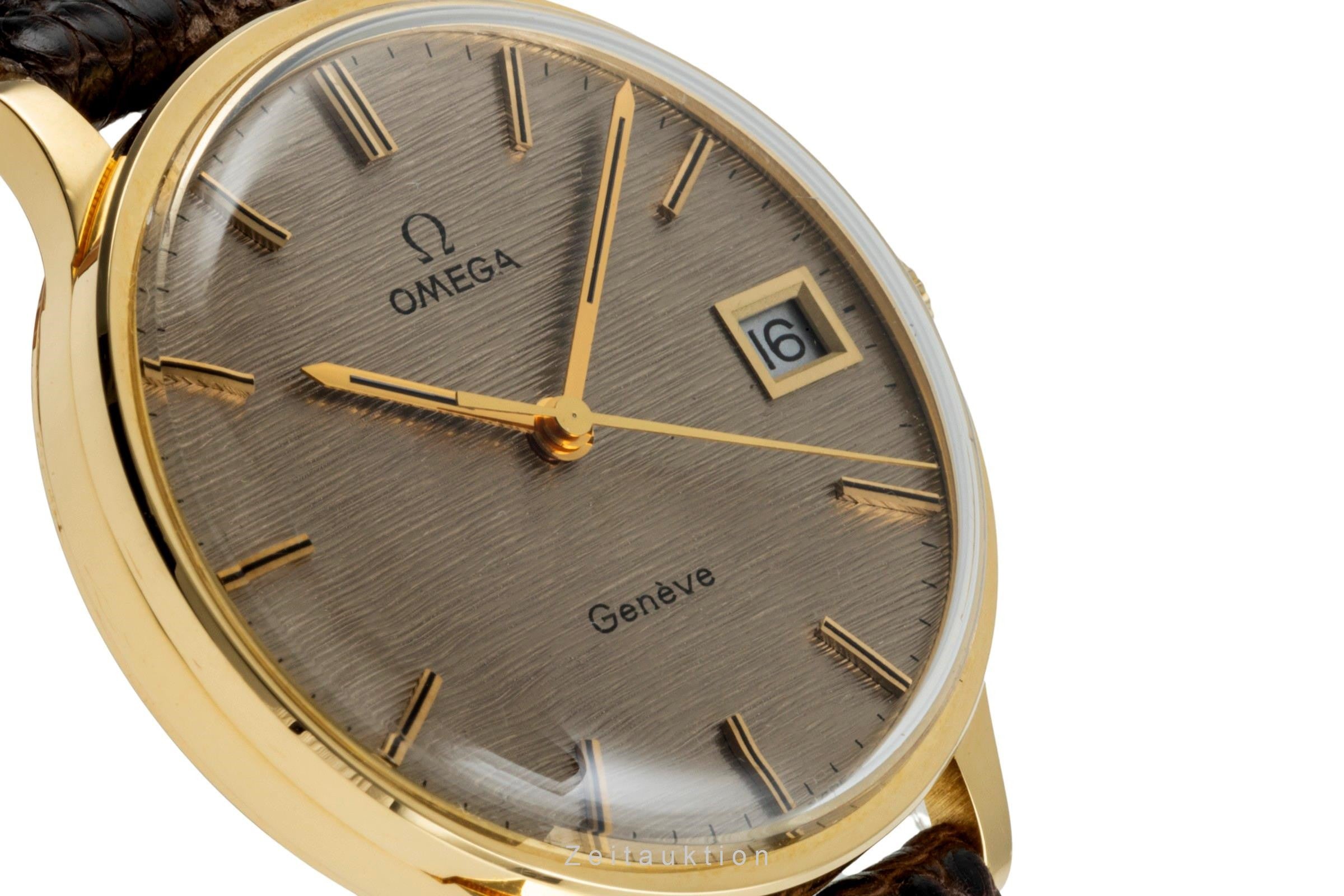 Omega Geneve oro 18 ct carica manuale orologio da uomo 132-90024 Vintage  [2401127]