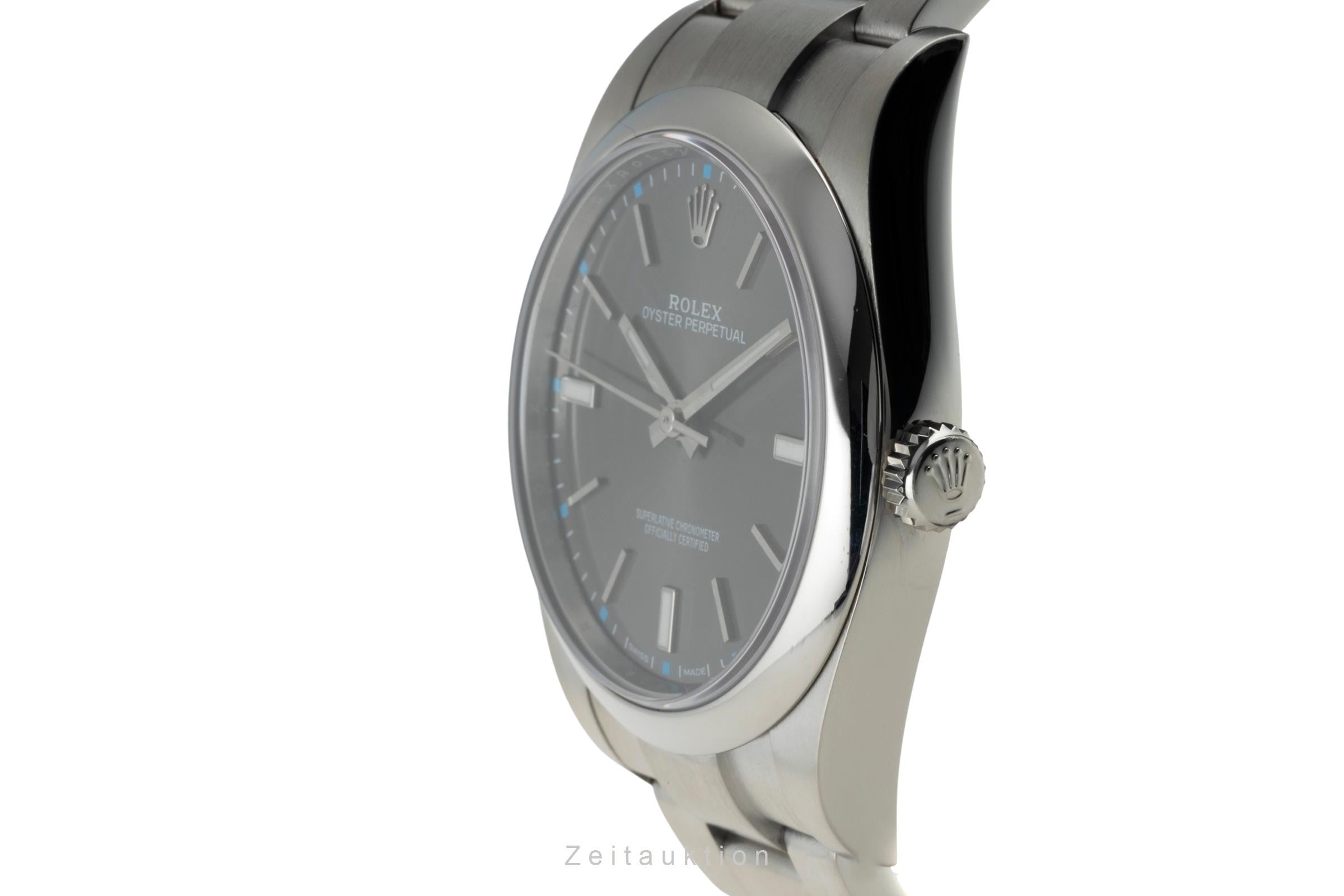 Rolex Oyster Perpetual 39 Dark Rhodium Automatik Edelstahl Herrenuhr Ref. 114300 [2401234]
