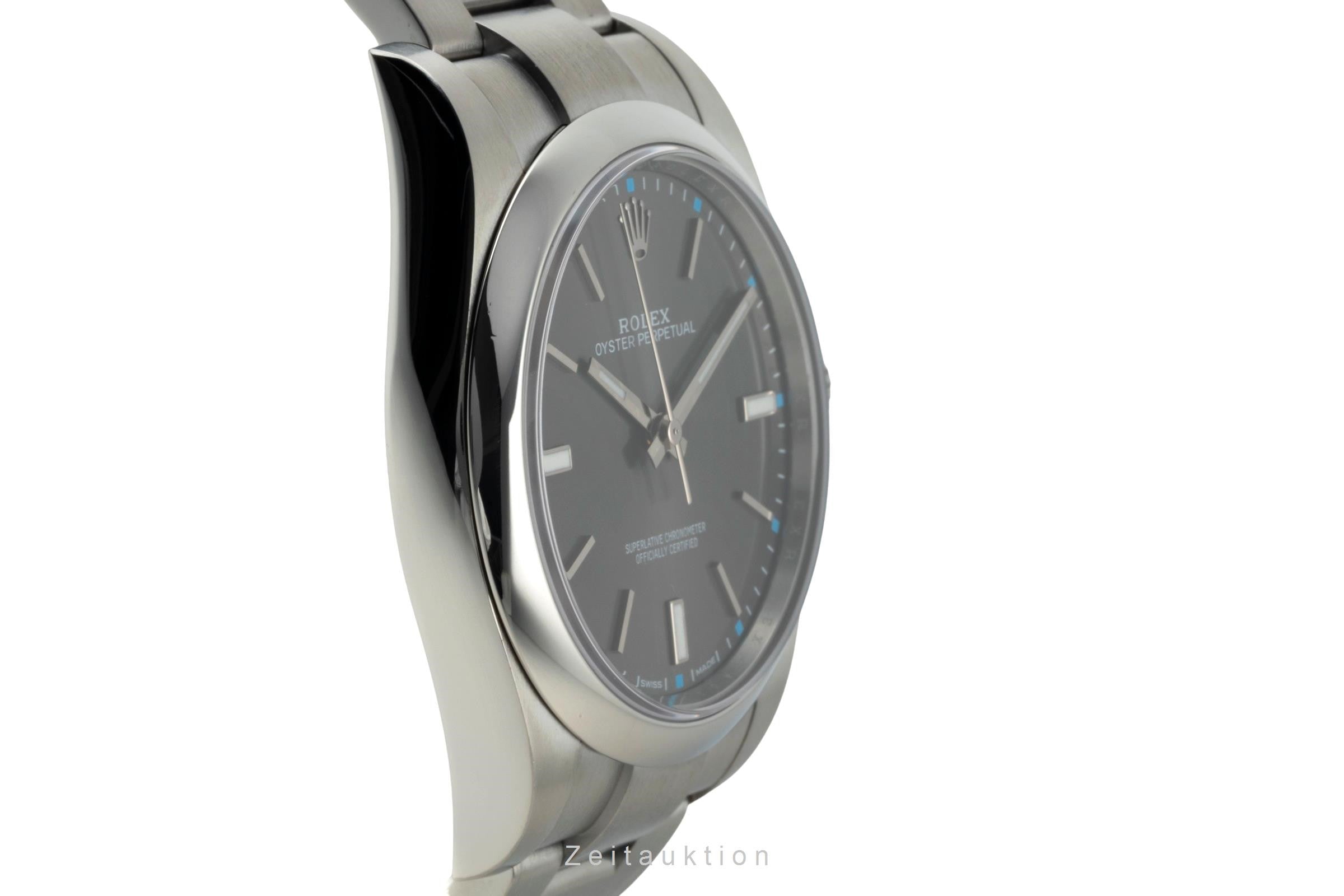 Rolex Oyster Perpetual 39 Dark Rhodium Automatik Edelstahl Herrenuhr Ref. 114300 [2401234]
