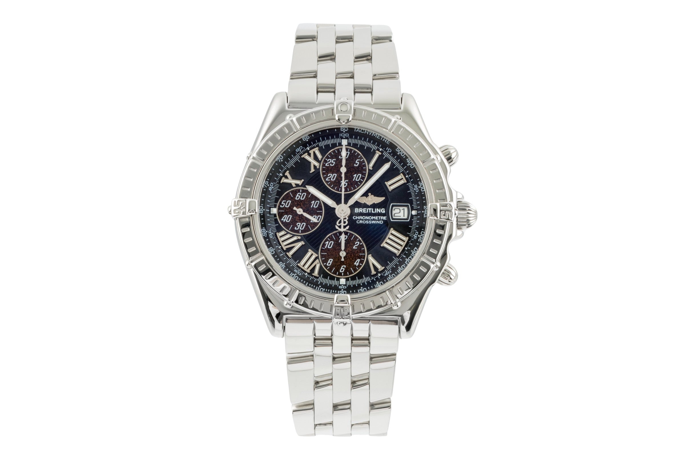 Breitling Crosswind chronograph steel automatic men's watch A13355 LP: 7900EUR  [2401379]