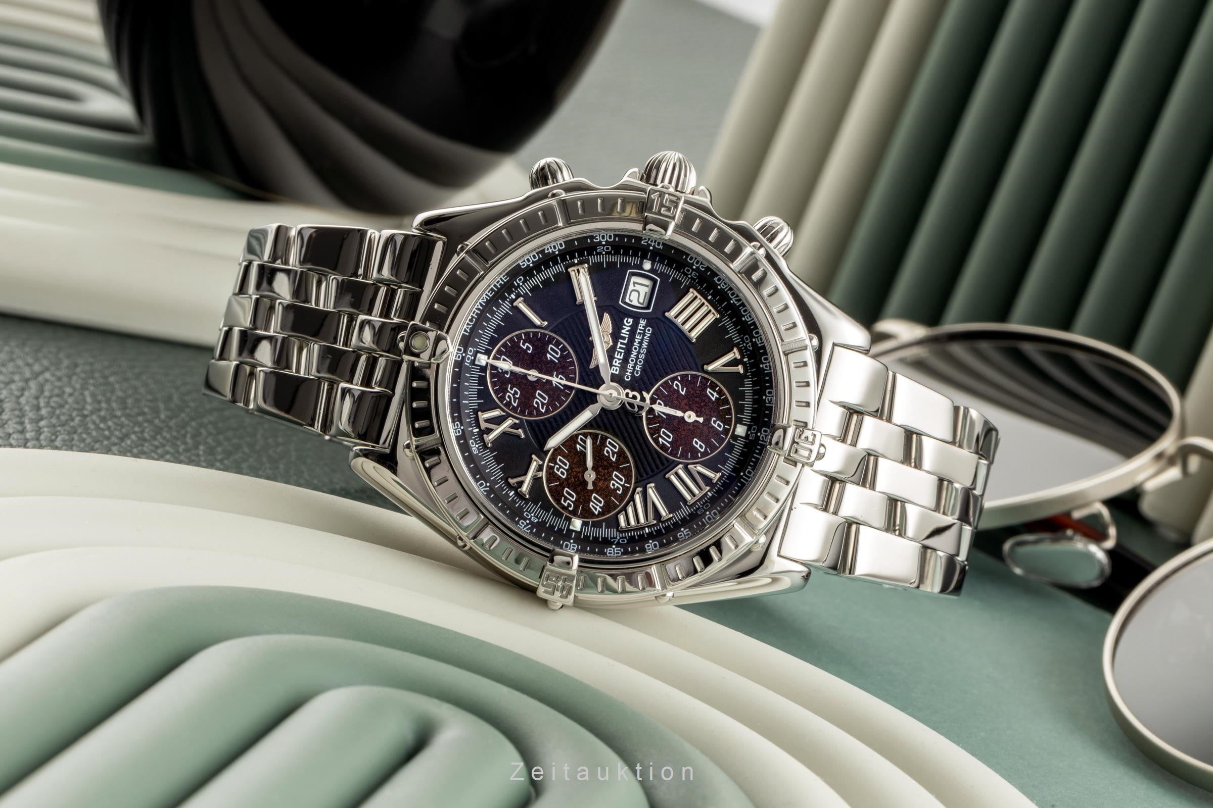 Breitling Crosswind chronograph steel automatic men's watch A13355 LP: 7900EUR  [2401379]