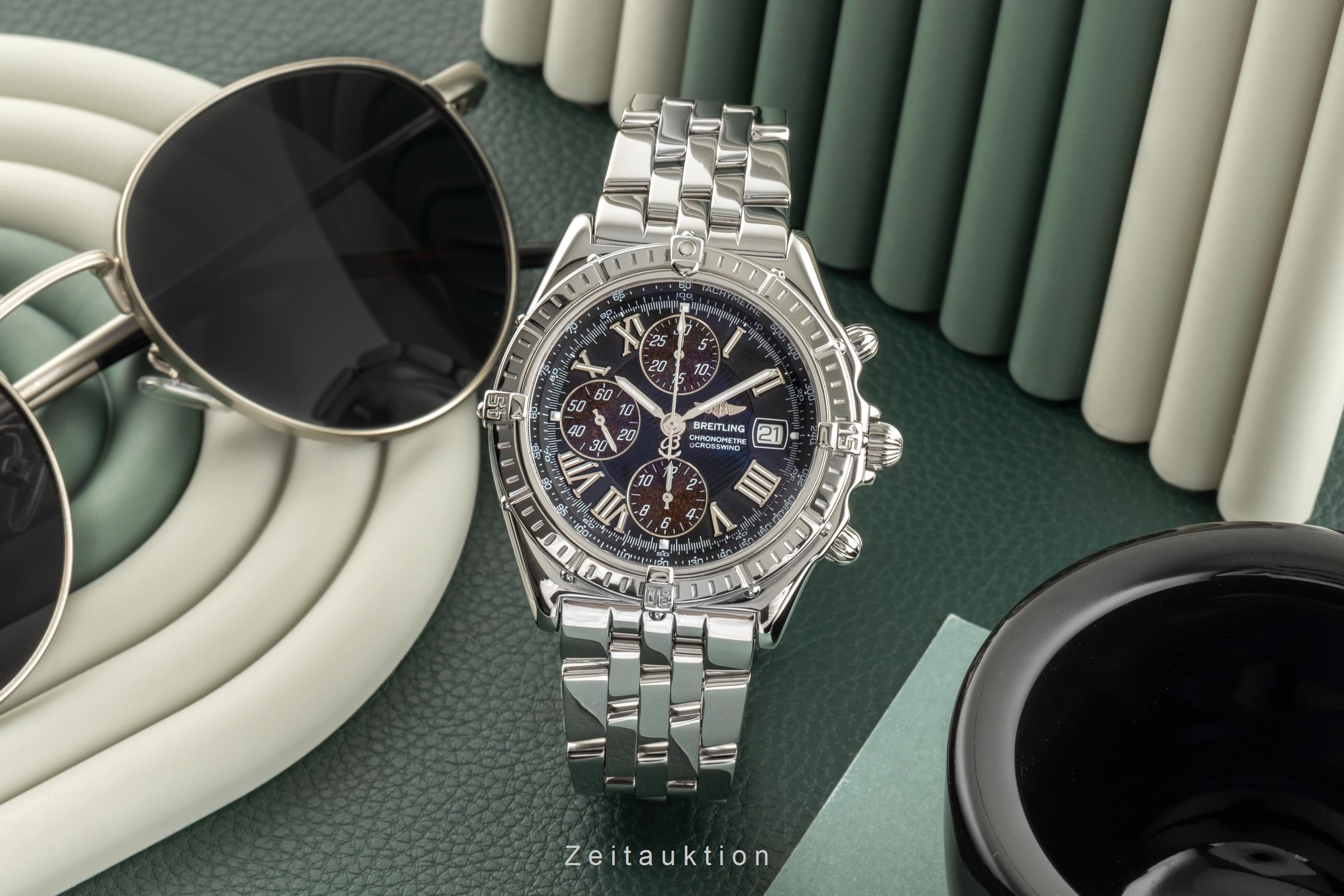 Breitling Crosswind chronograph steel automatic men's watch A13355 LP: 7900EUR  [2401379]