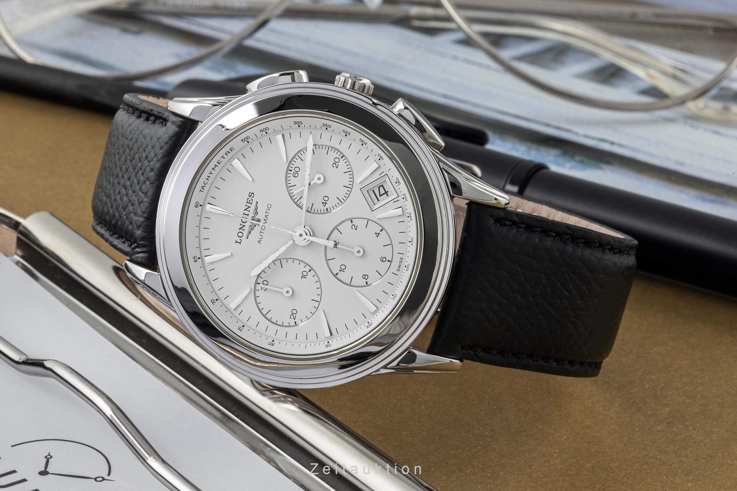 Longines Flagship chronograph steel automatic men's watch L4.718.4  [2401396]